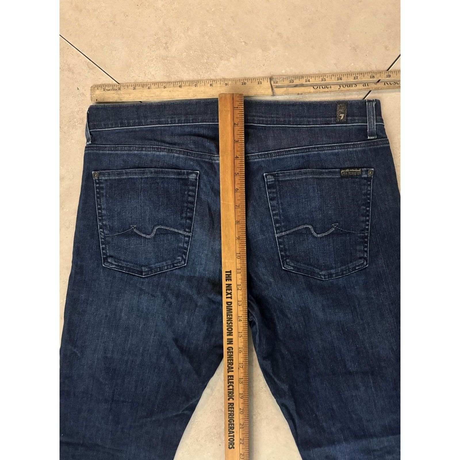 7 For All Mankind 7 For All Mankind Slimmy Jeans Mens Blue Denim Size 36 Wash Medium Slim Straight Pockets Logo Back Pocket Size US 36 / EU 52 - 6 Thumbnail