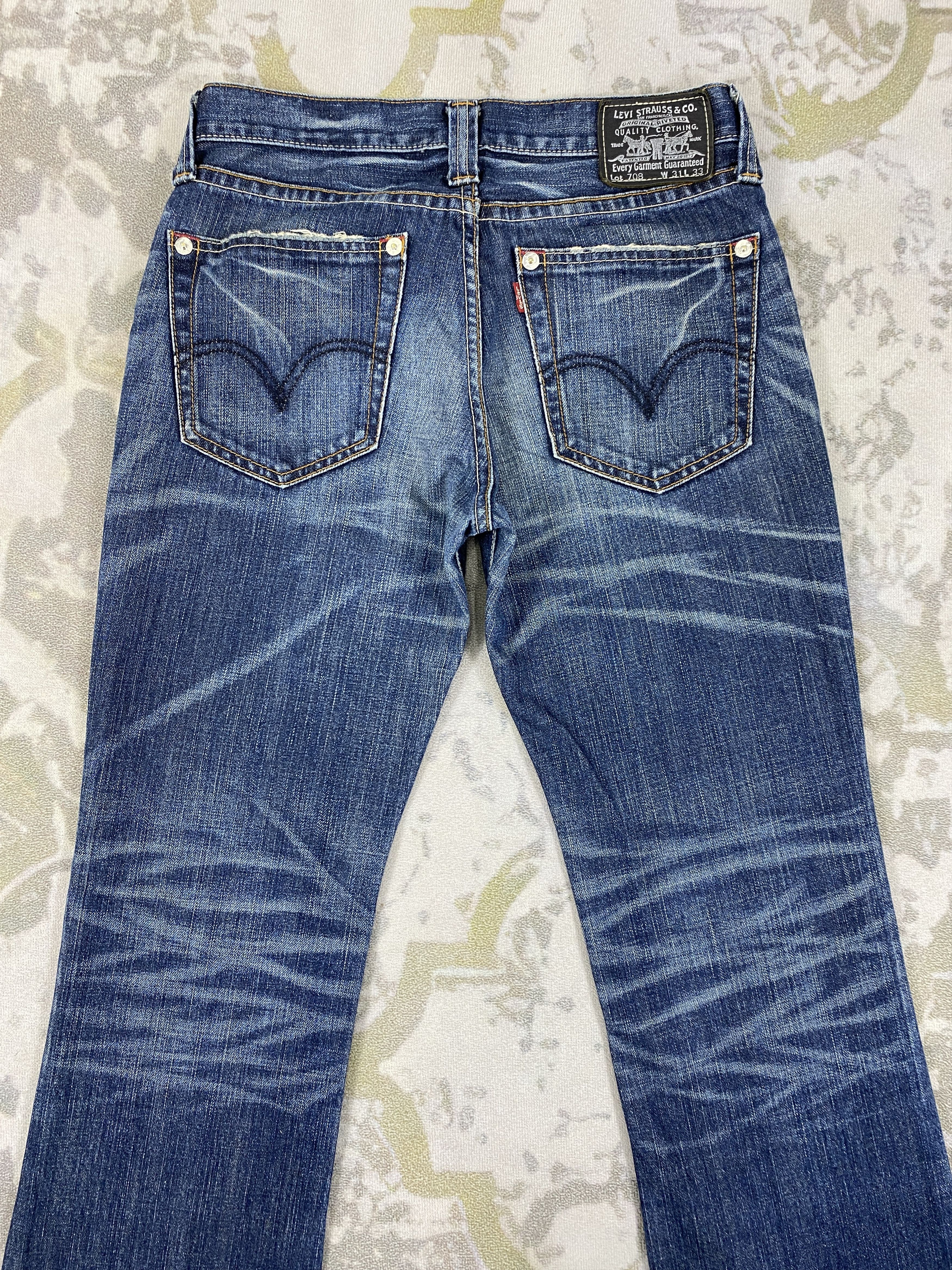Levi's Distressed Vintage Levi's 708 Flare Jeans 31x32.5 - JN3523 Size US 31 - 4 Thumbnail