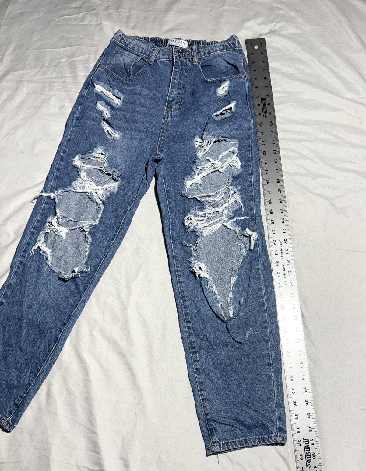 Other Wax Jean Collection Super Distressed High Rise Style Size M Size 30" / US 8 / IT 44 - 4 Thumbnail