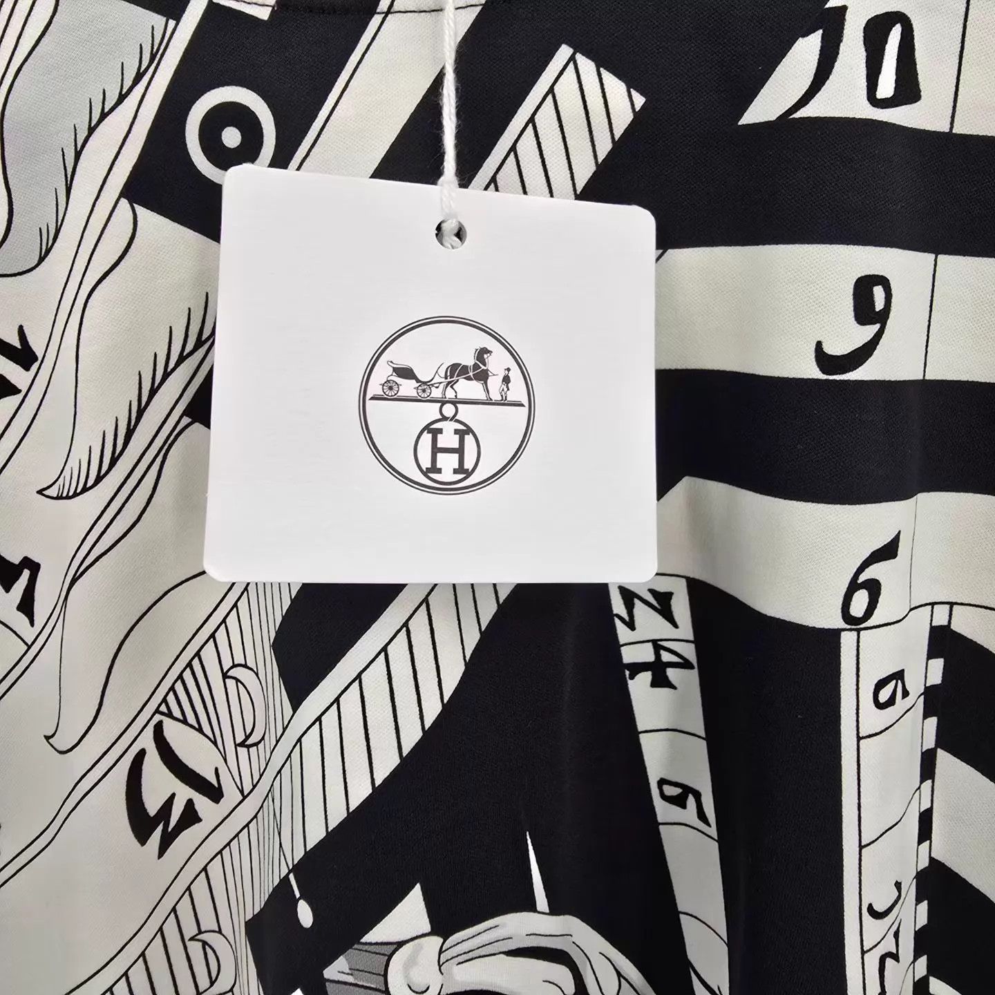 Hermes Hermes Star Map Black & White Print Top Size 36 Size XS / US 0-2 / IT 36-38 - 4 Thumbnail
