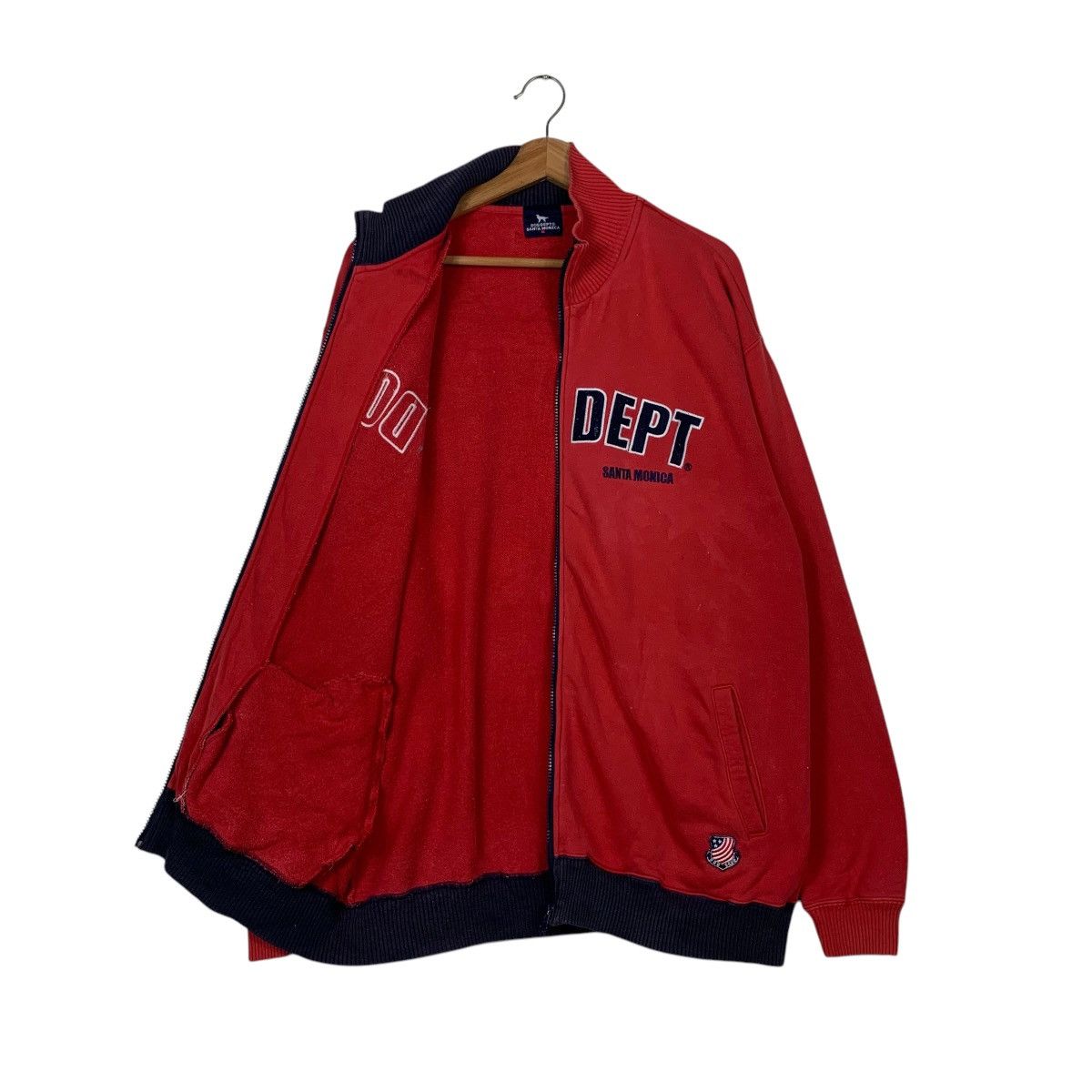 Japanese Brand DOG DEPT Santa Monica Big Logo Red Sweater #2050-C89 Size US XL / EU 56 / 4 - 9 Thumbnail