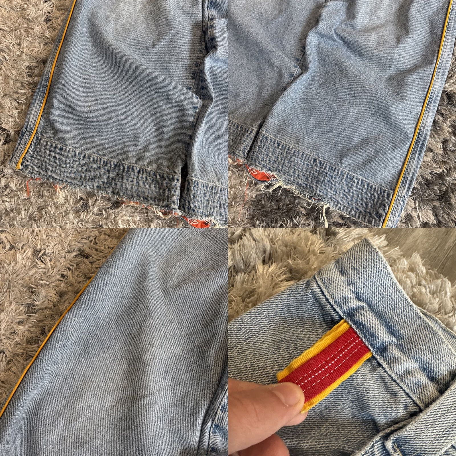 JNCO VINTAGE JNCO Jeans Crossfaders Blue Denim Embroidered Mens 29x28 90s Y2K Wide-Leg Size US 29 - 9 Thumbnail