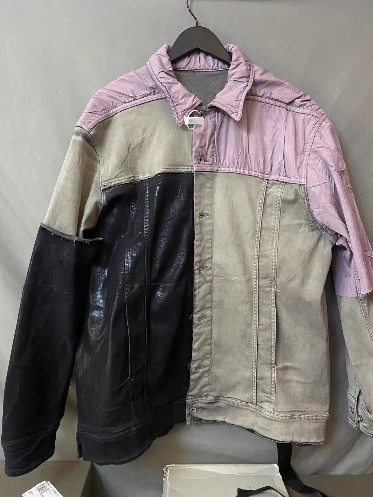 Rick Owens Rick Owens DRKSHDW FW22 Pink Patchwork Jacket Size US S / EU 44-46 / 1 - 1 Thumbnail