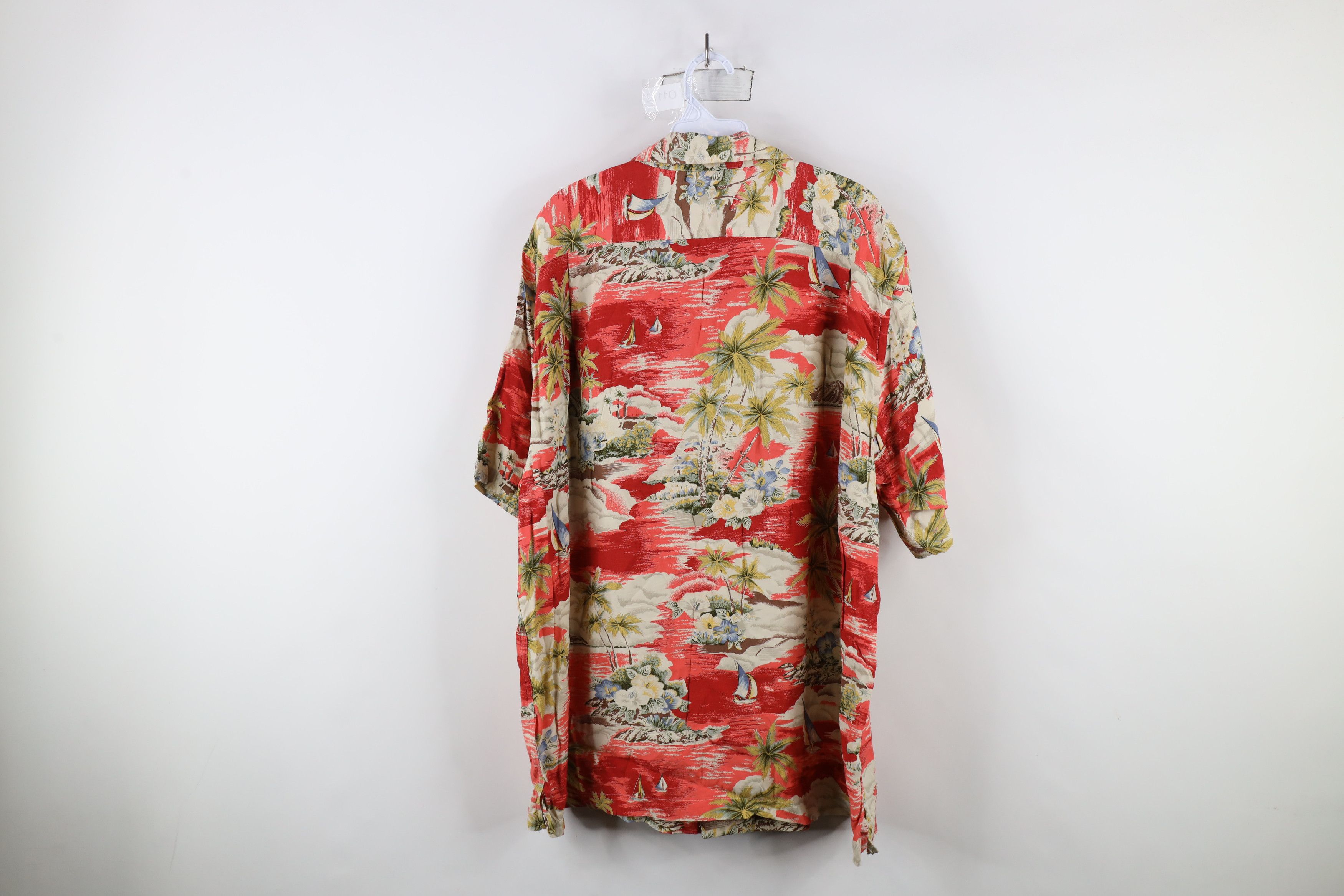 Lands' End × Vintage Vintage 90s Lands End Sailboat Flower Hawaiian Button Shirt Size US XL / EU 56 / 4 - 8 Thumbnail
