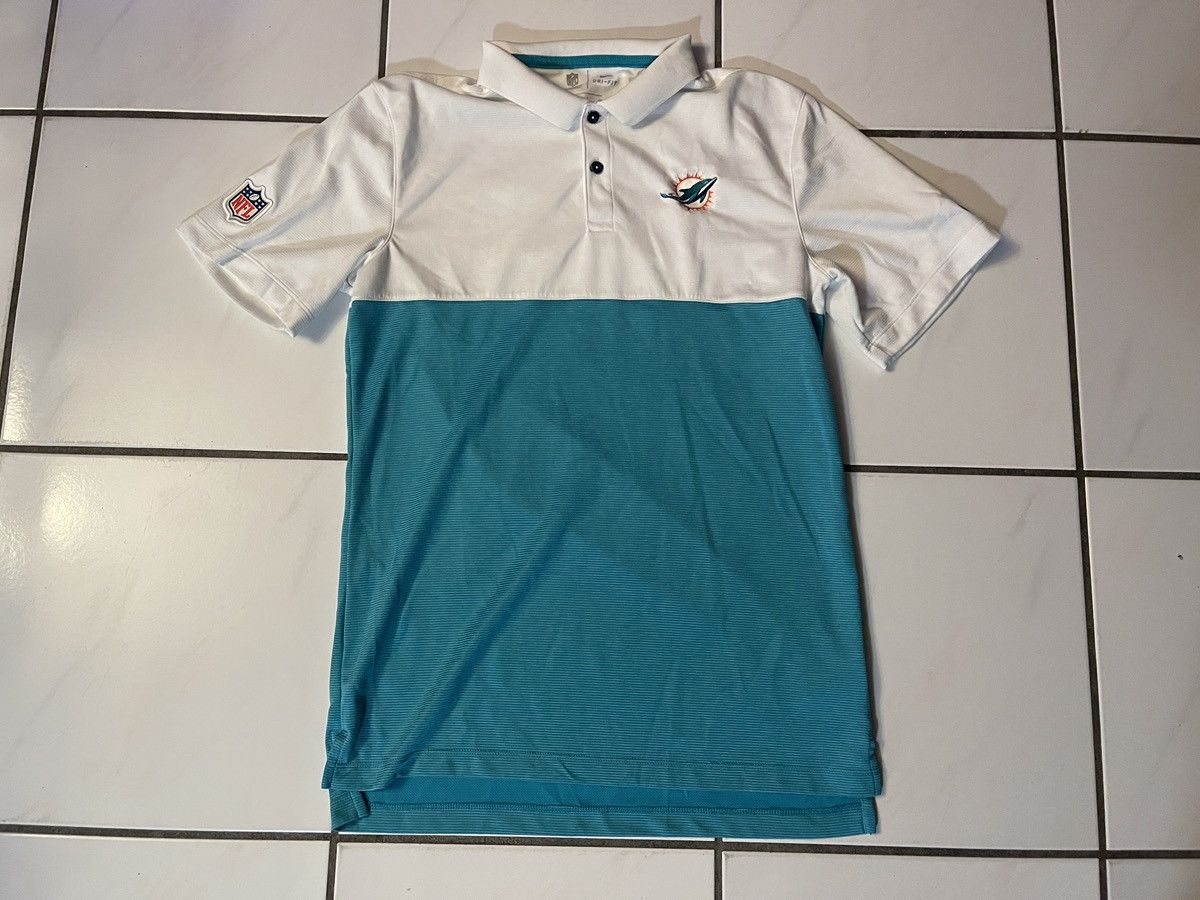 Nike Miami Dolphins Polo Shirt Mens Small White NFL Nike Dri Fit Size US S / EU 44-46 / 1 - 1 Thumbnail