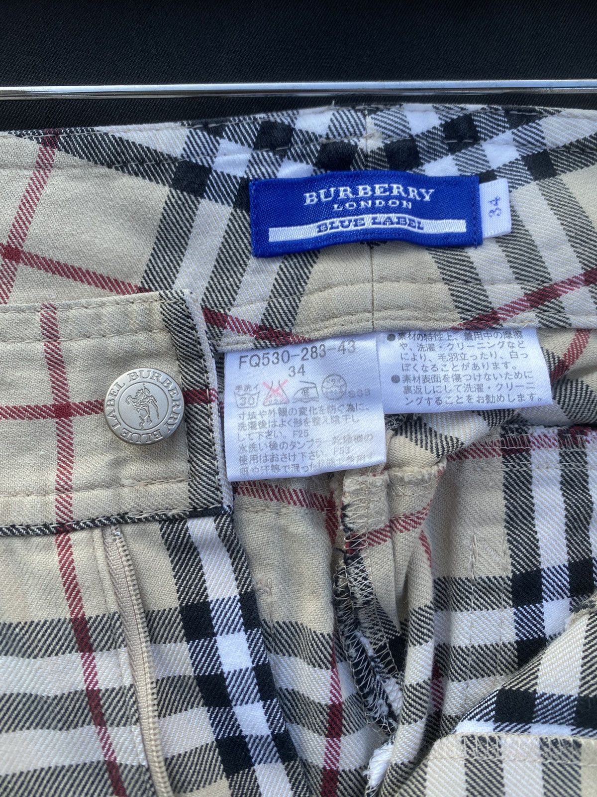 Burberry Rare Burberry Brown Checkered Casual Pants Size US 27 - 11 Thumbnail