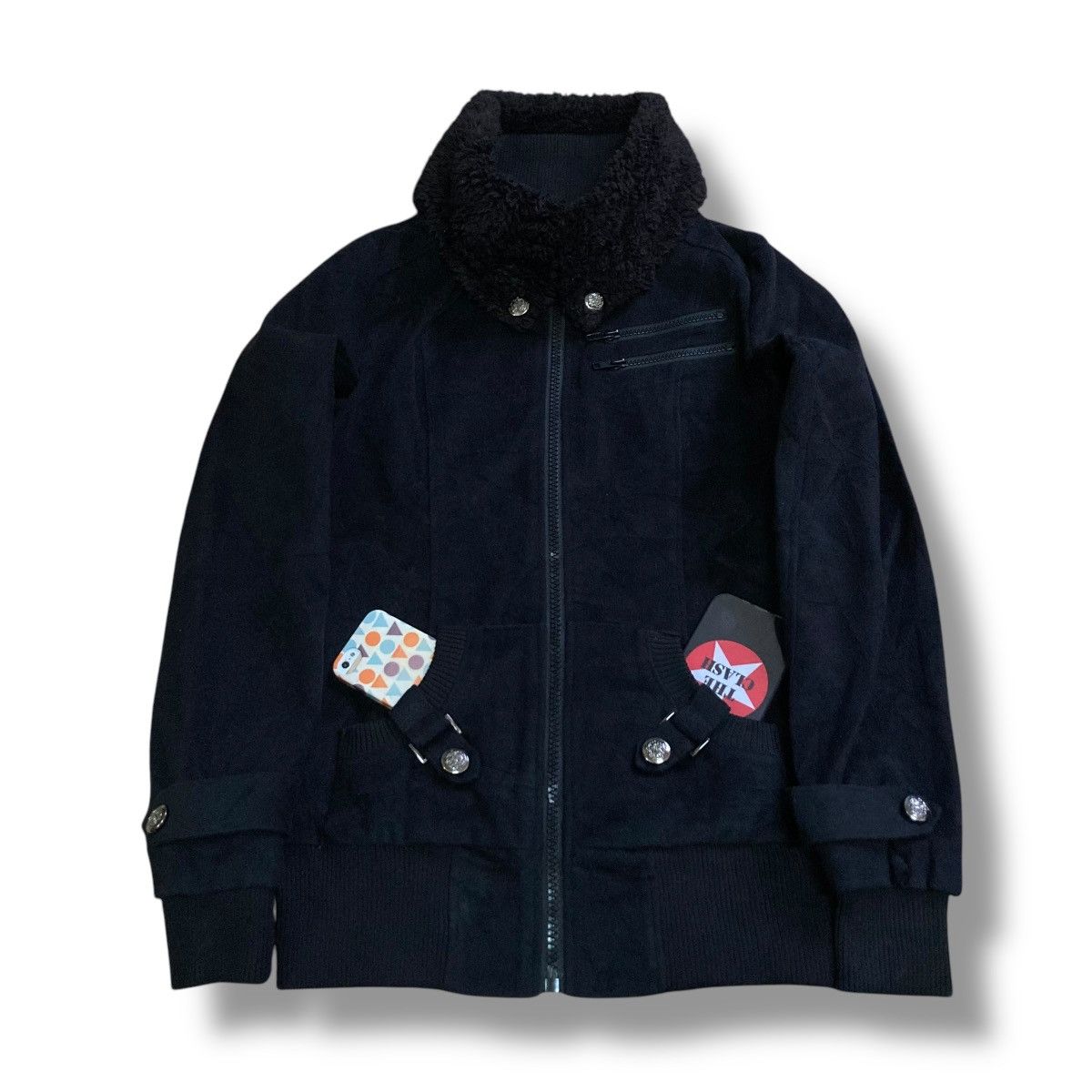 If Six Was Nine 🇯🇵 COLLIER PUNK GOTHIC FULL ZIP FUR COLLAR HOODIE JACKET Size US L / EU 52-54 / 3 - 1 Thumbnail