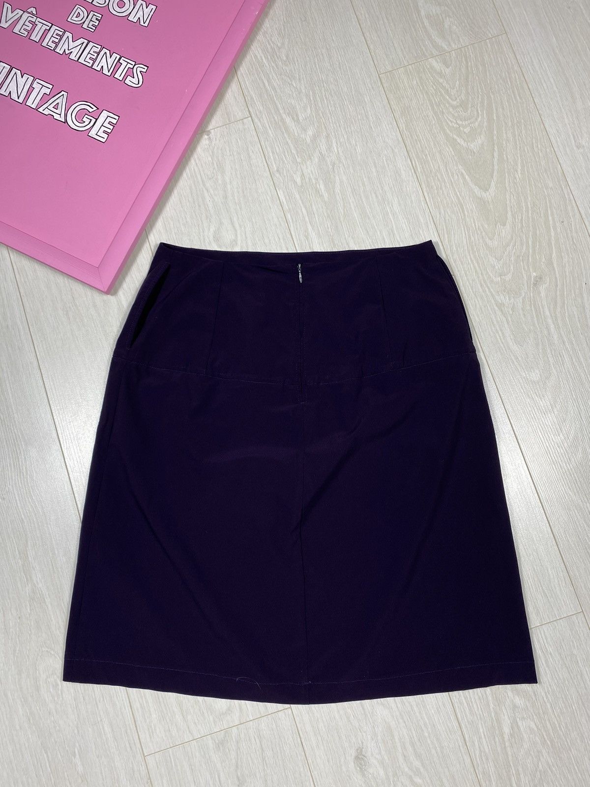 Designer Hovman Side Ruche Skirt Pencil Size 30" / US 8 / IT 44 - 14 Thumbnail