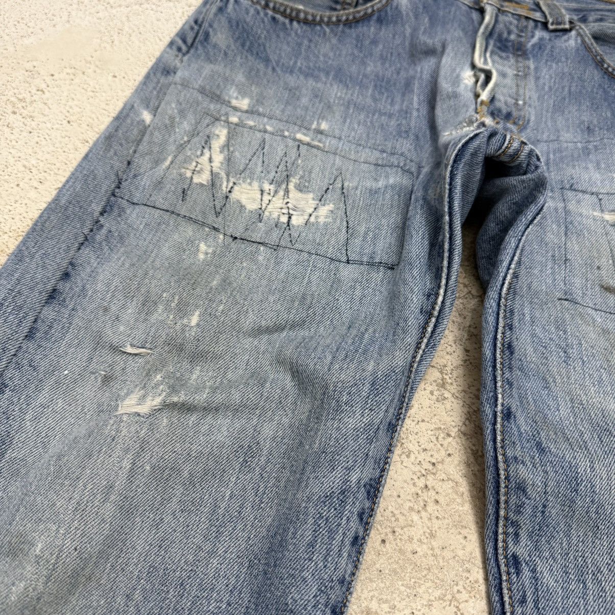 Levi's Vintage Levis 501 Repaired ZipFly Distressed Denim Pants Size US 31 - 7 Thumbnail