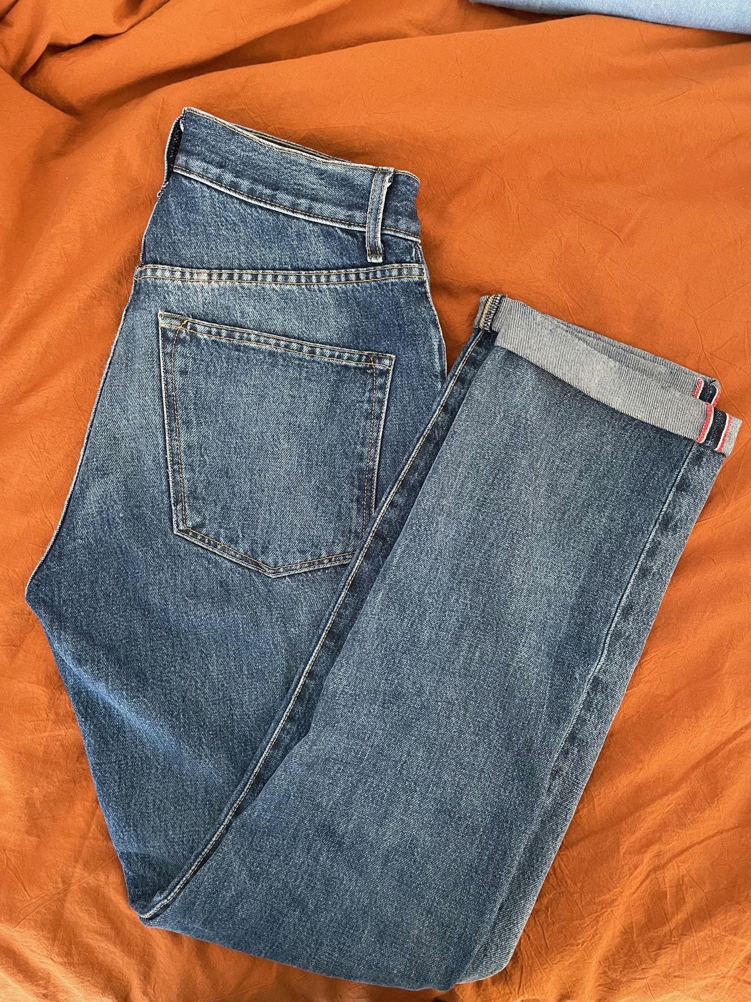 image of Imogene Willie Harper Vidalia Mills Selvedge Denim in Indigo, Women's (Size 26)