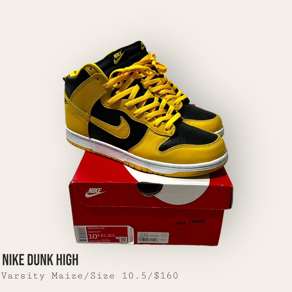 Nike Nike Dunk High Iowa 2020 Size US 10.5 / EU 43-44 - 7 Thumbnail