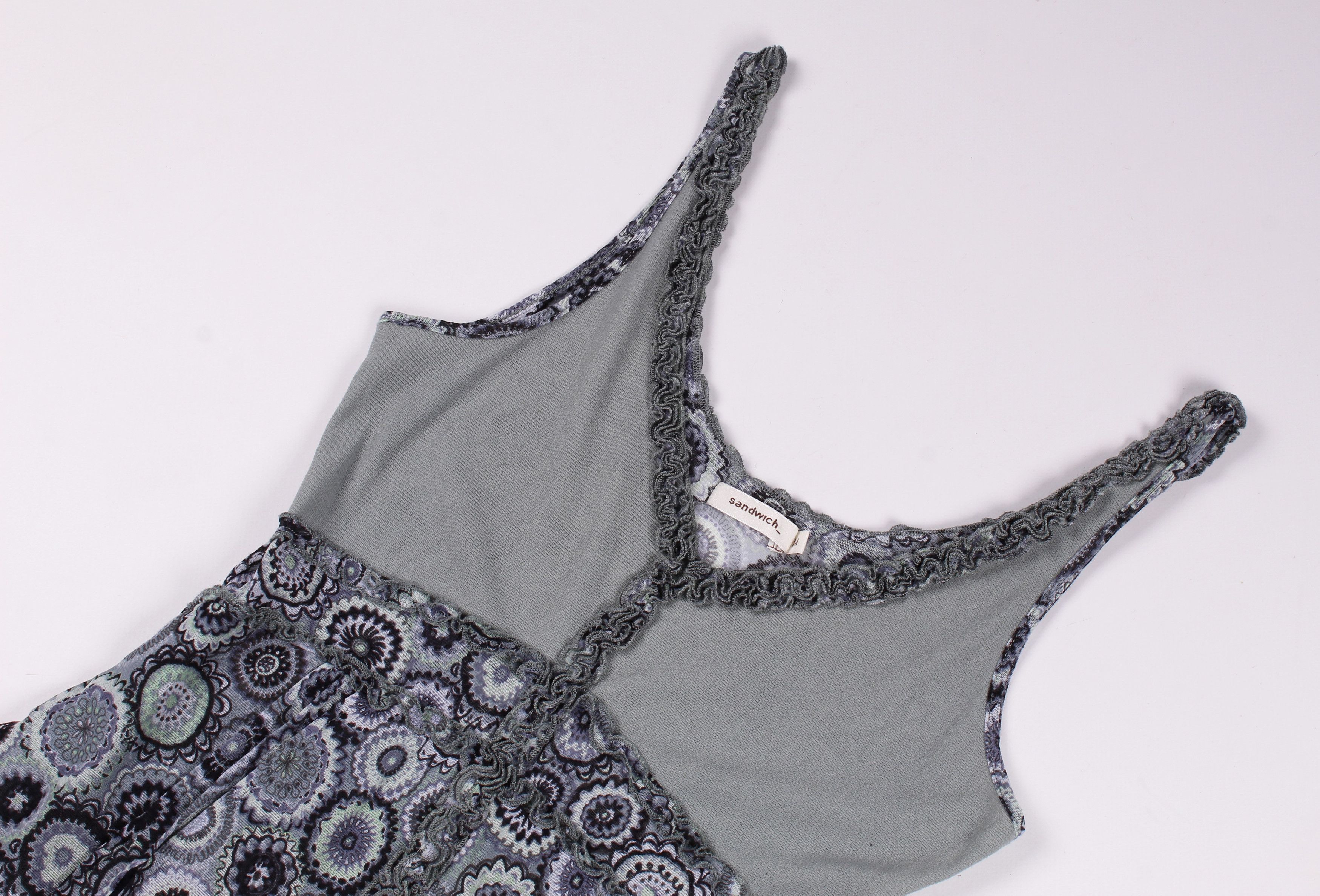 Vintage Vintage Y2K Mesh Floral Asymmetrical Top Tunic Size M / US 6-8 / IT 42-44 - 5 Thumbnail