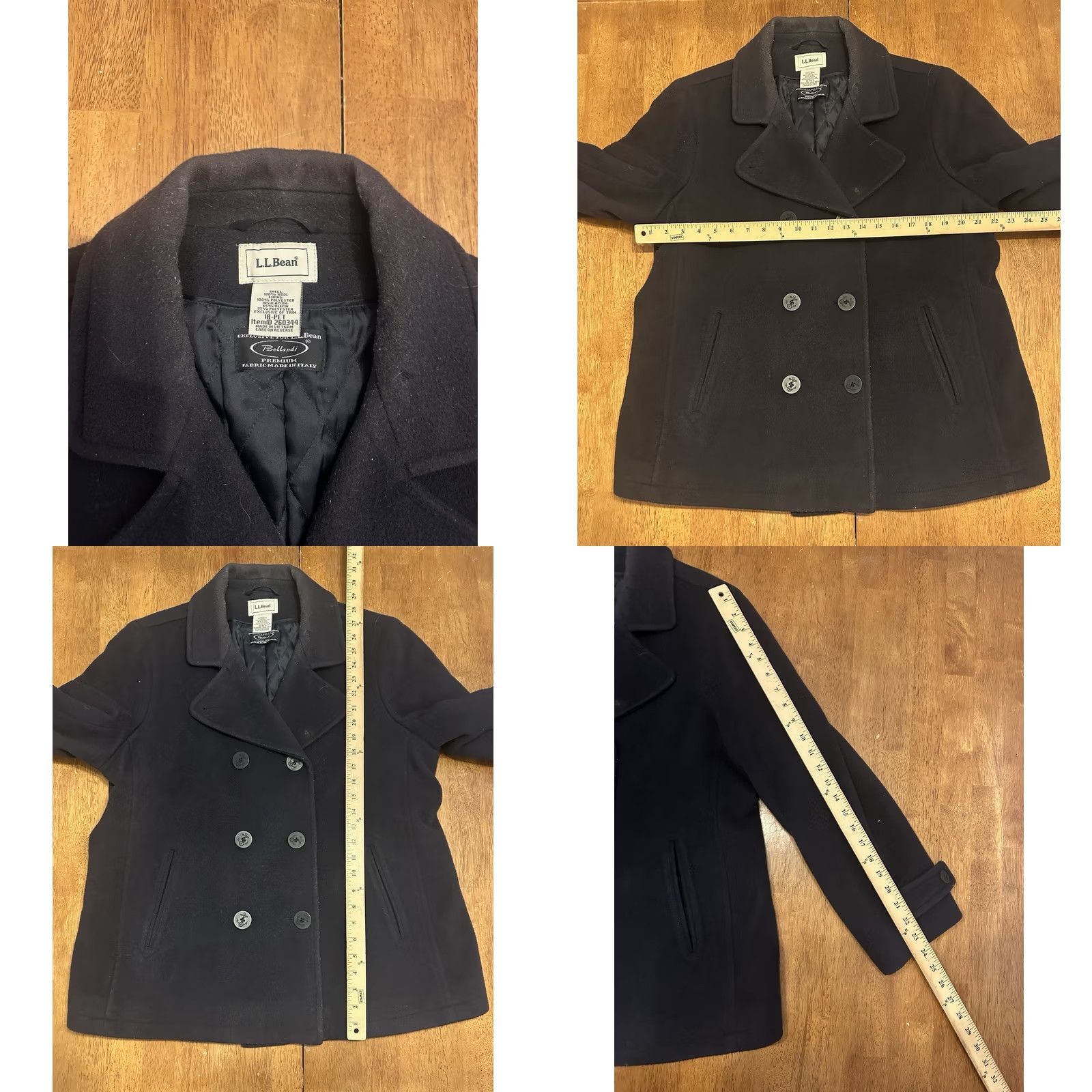 Vintage VINTAGE LL Bean Pea Coat Womens 18P Bellandi Wool Thinsulate Insulated Jacket Navy Blue 90s Size XXL / US 16-18 / IT 52-54 - 8 Thumbnail