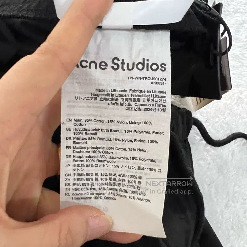 Acne Studios Acne Studios Black Drawstring Pleated Pants Size US 38 / EU 54 - 4 Thumbnail
