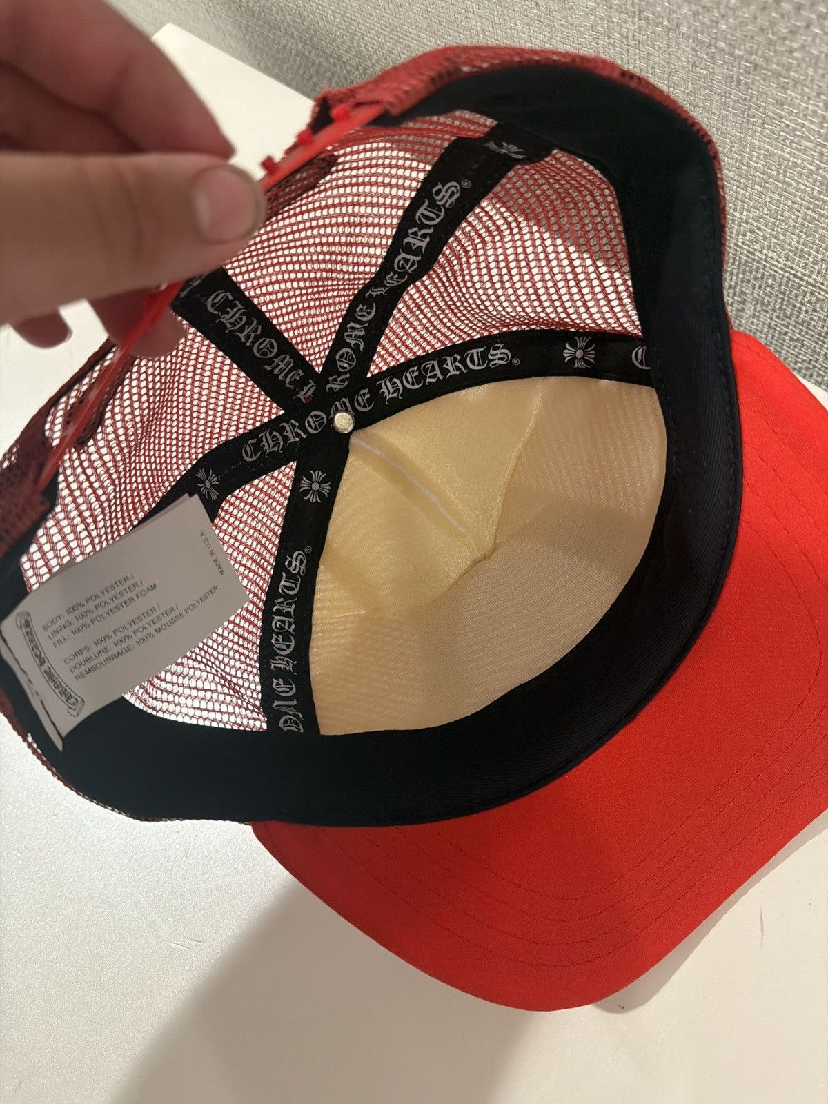 Chrome Hearts Chrome Hearts Camo Triple Cross Red Trucker Hat Size ONE SIZE - 4 Thumbnail