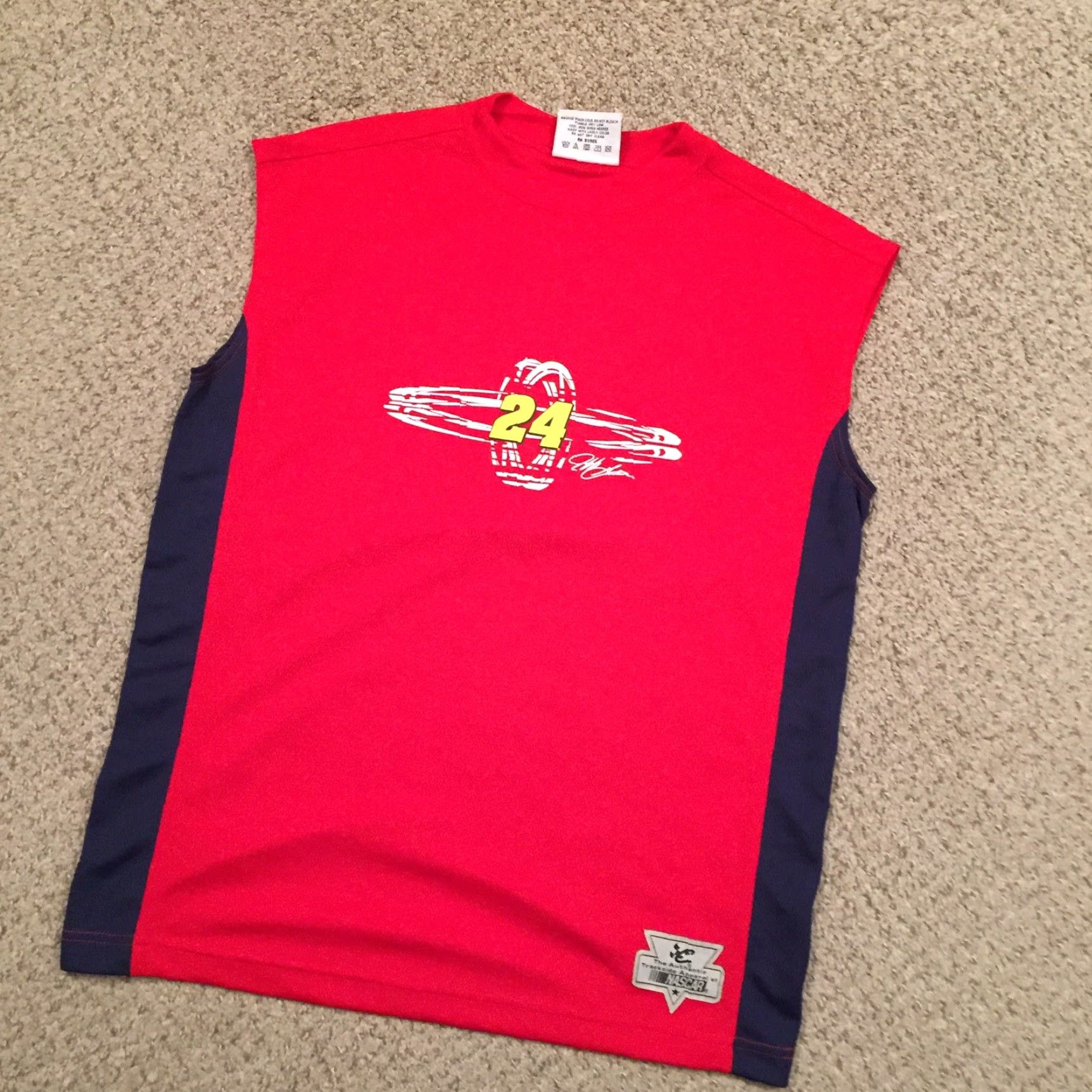 Chase Authentics Chase Authentics Shirt Mens XL Red Sleeveless Nascar #24 T-Shirt Crew Neck Polyester Solid Size US XL / EU 56 / 4 - 2 Thumbnail