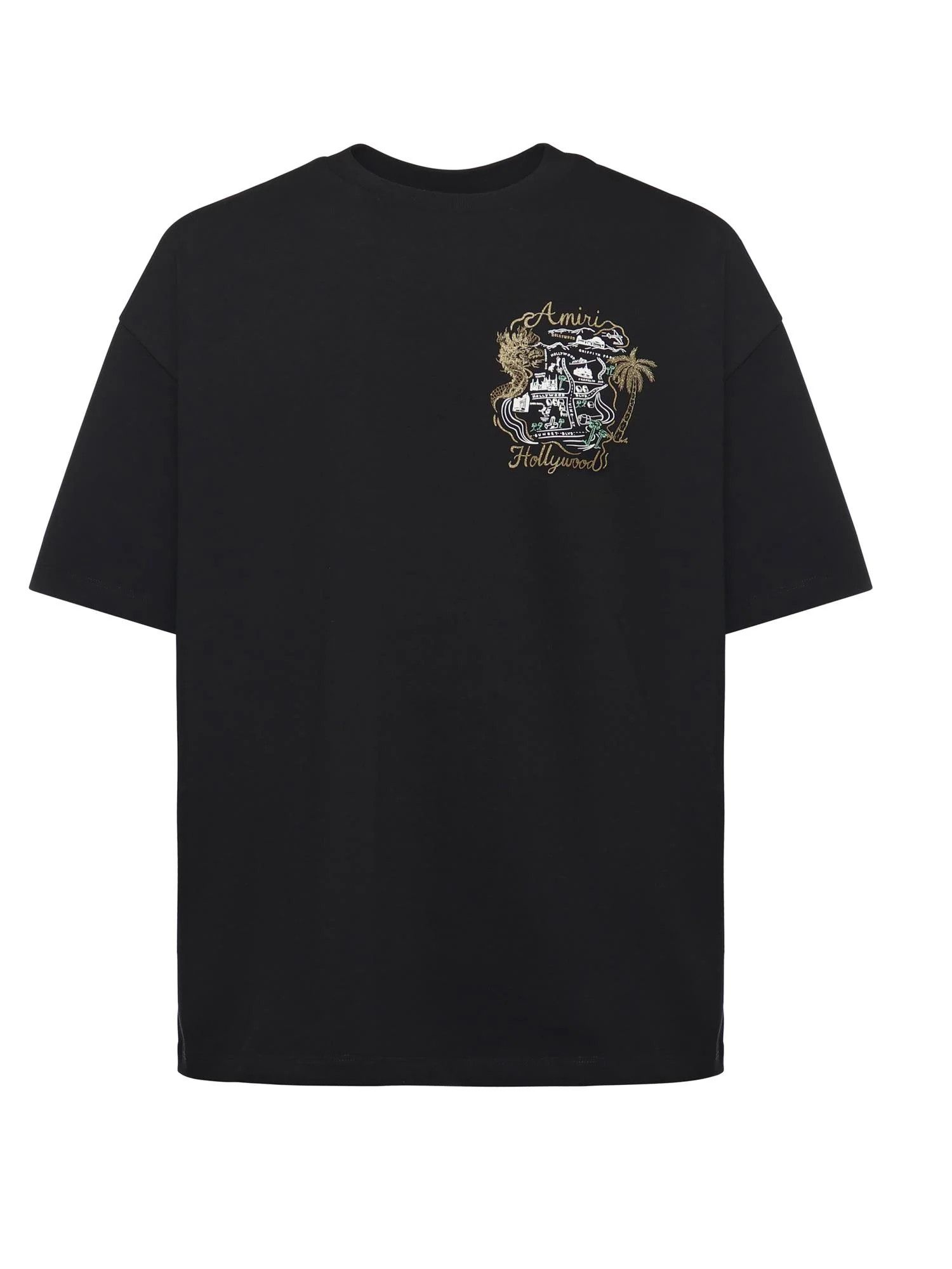 Amiri os11x1225 Hollywood Printed T-Shirt in Black Size US XL / EU 56 / 4 - 1 Thumbnail