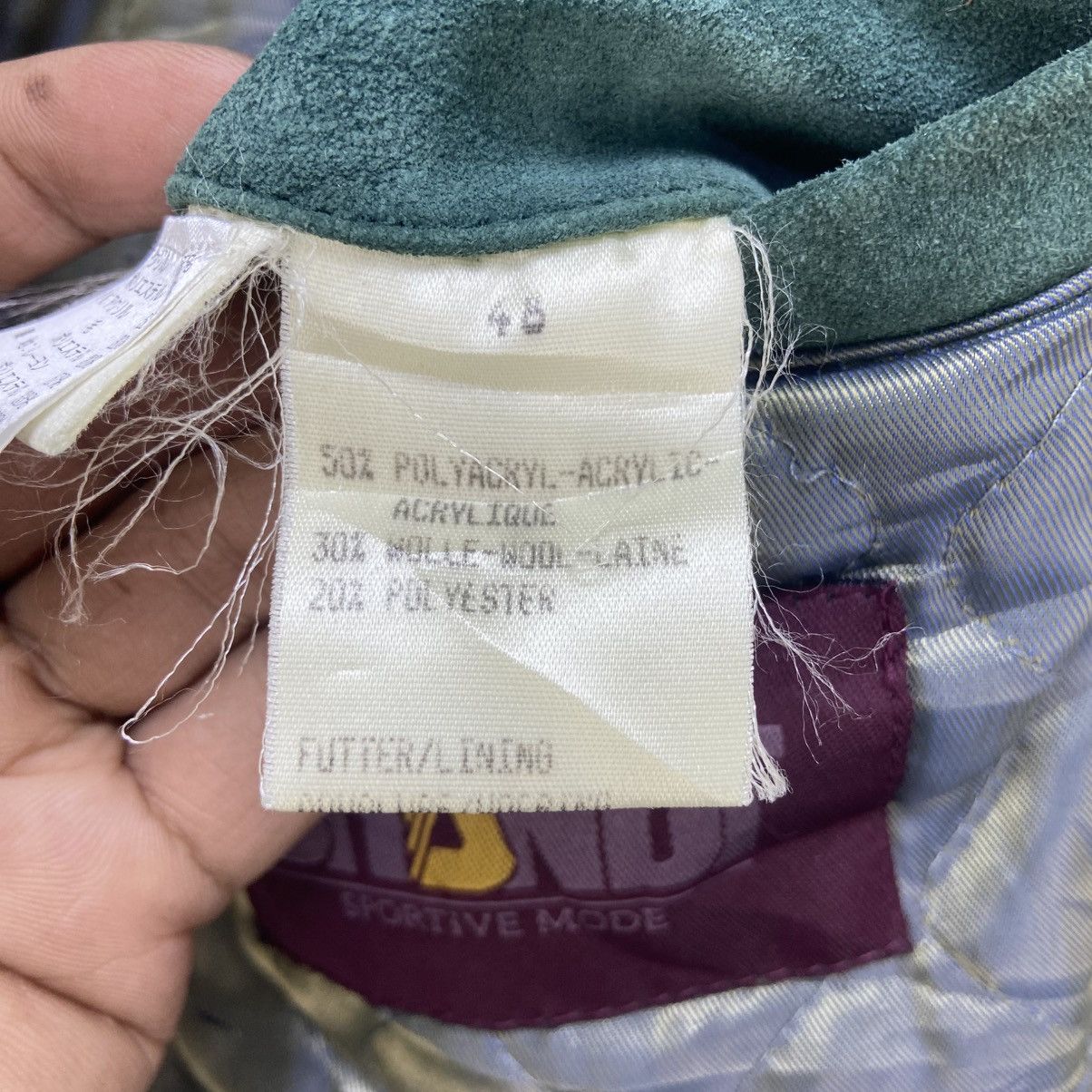Vintage Tabacci Sportswear Native Wool + Dolphin Leather Heavy Coat Size US M / EU 48-50 / 2 - 22 Thumbnail
