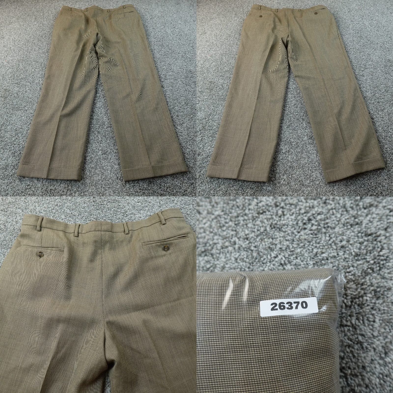 Ralph Lauren VINTAGE Ralph Lauren Pants Mens 38X32 Brown Wool Houndstooth Pleated Dress Trousers Cuff Size US 38 / EU 54 - 8 Thumbnail