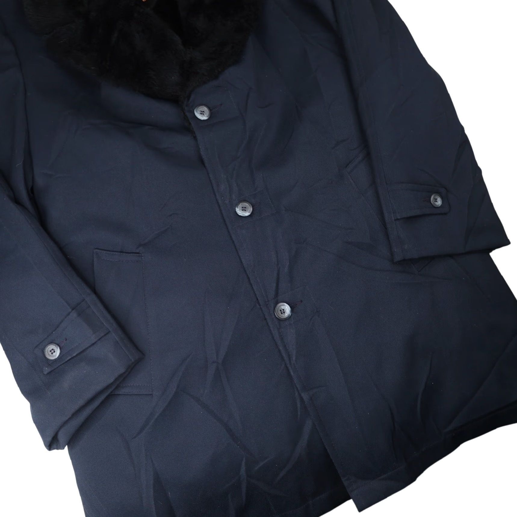 Vintage VINTAGE Crestfield Coat XL Mens Lined Black 50s 60s Overcoat Size US XL / EU 56 / 4 - 3 Thumbnail