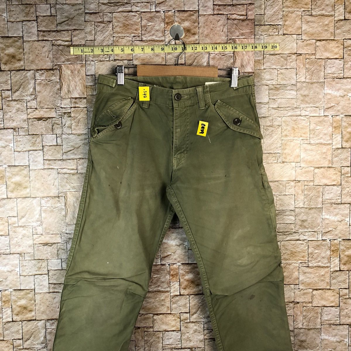 Japanese Brand Fredy & Gloster Green Casual cargo Pants #A1139 Size US 30 / EU 46 - 2 Thumbnail