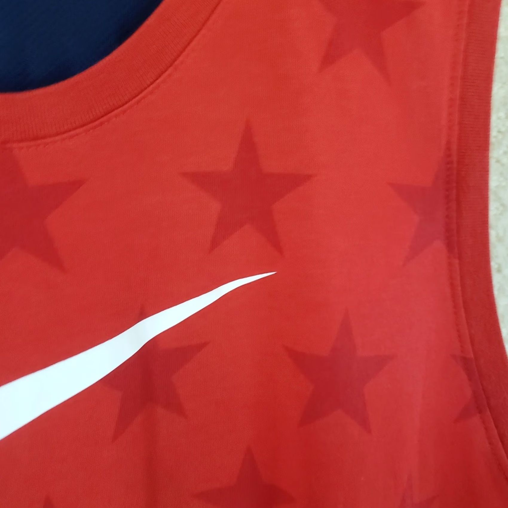 Nike Nike Dri-FIT Tank Top Sleeveless Crew Neck Men's M Red Navy USA Athletic Jersey Team Performance Sports Shirt Size US M / EU 48-50 / 2 - 6 Thumbnail