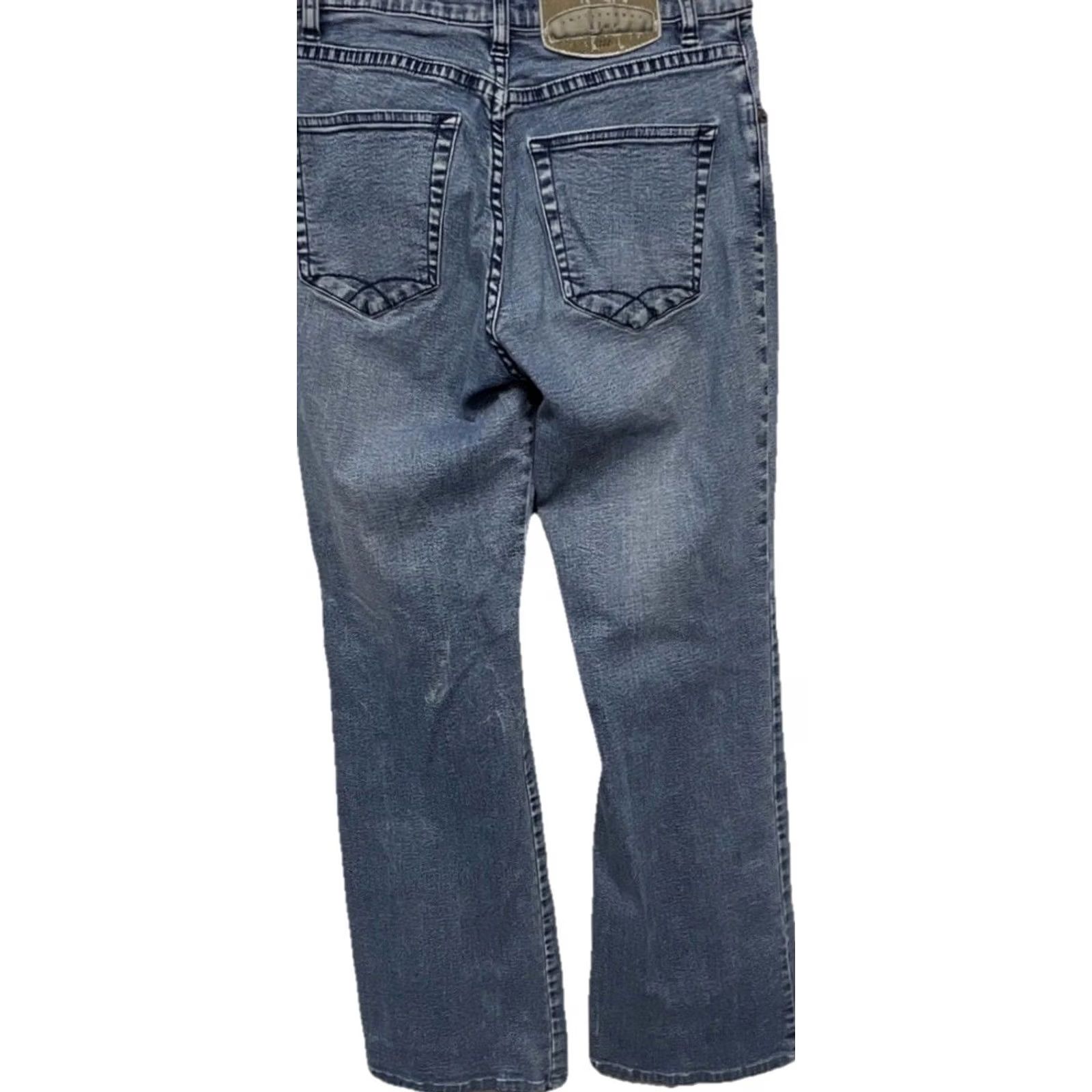 Denime Christopher Blue Women’s Jeans Size 6 Blue Stretch Denim Straight Leg Mid Rise Jeans Women Regular 30in inseam Blue Size 29" - 4 Thumbnail