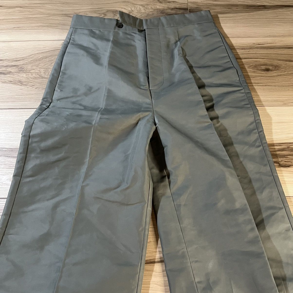 Rick Owens Rick Owens SS18 “Dirt” Sage Soul Train Nylon Trousers Size US 31 - 4 Thumbnail