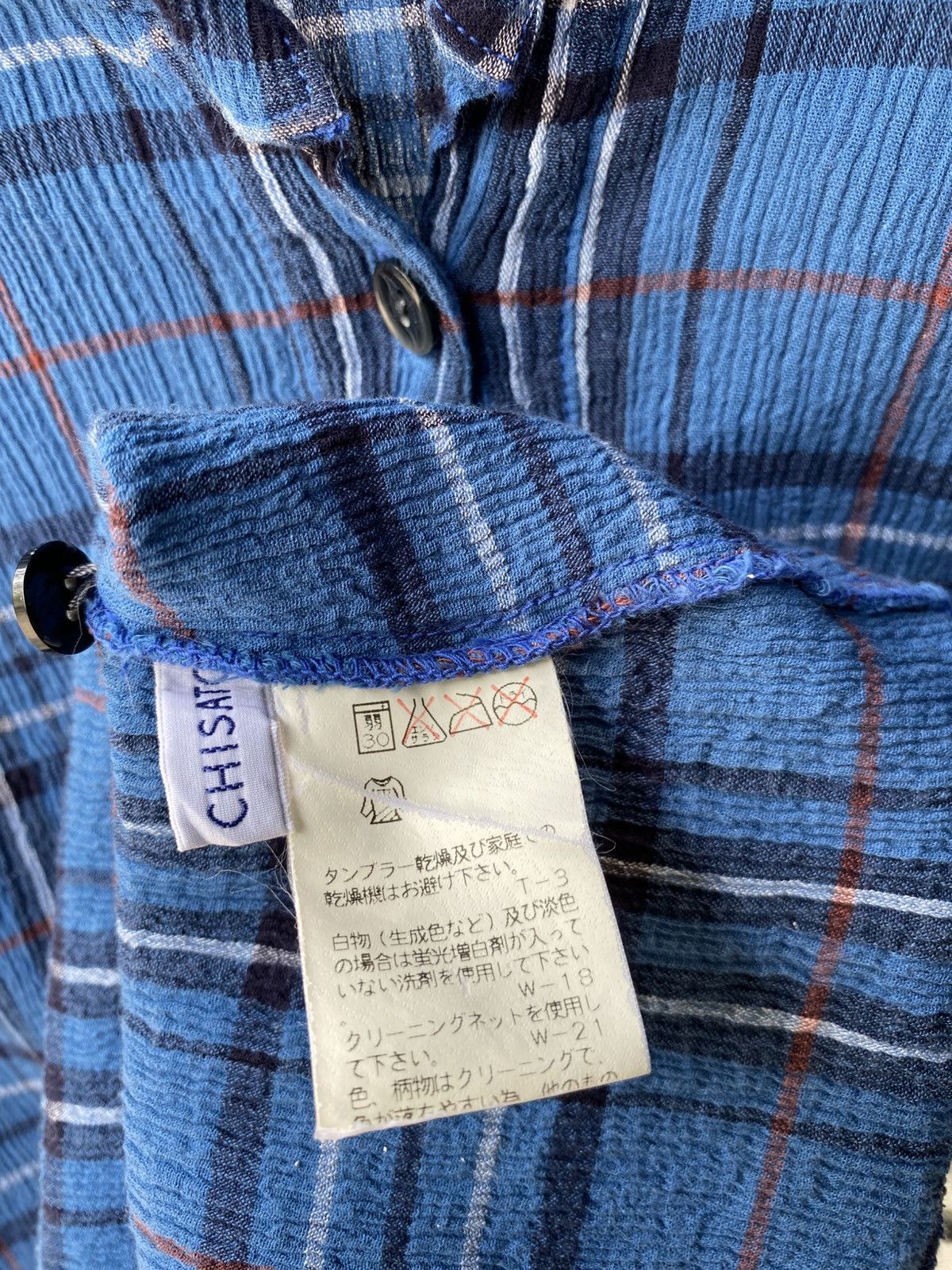 Tsumori Chisato Tsumori Chisato Blue Plaid Blouse with White & Red Accents. Size M / US 6-8 / IT 42-44 - 9 Thumbnail
