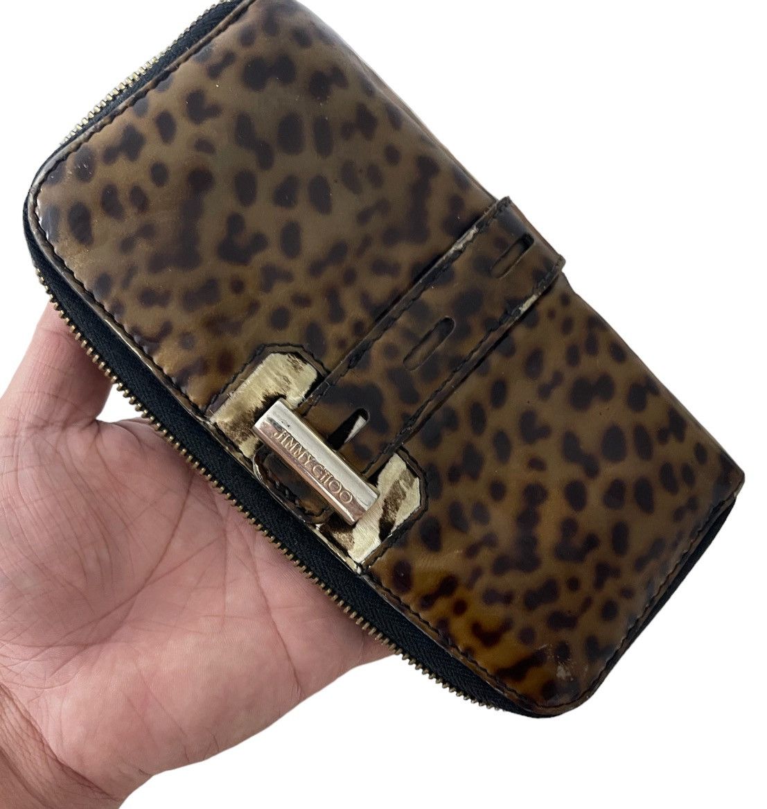 Designer × Jimmy Choo JIMMY CHOO LEOPARD PURSE WALLET 100% AUTHENTIC Size ONE SIZE - 3 Thumbnail