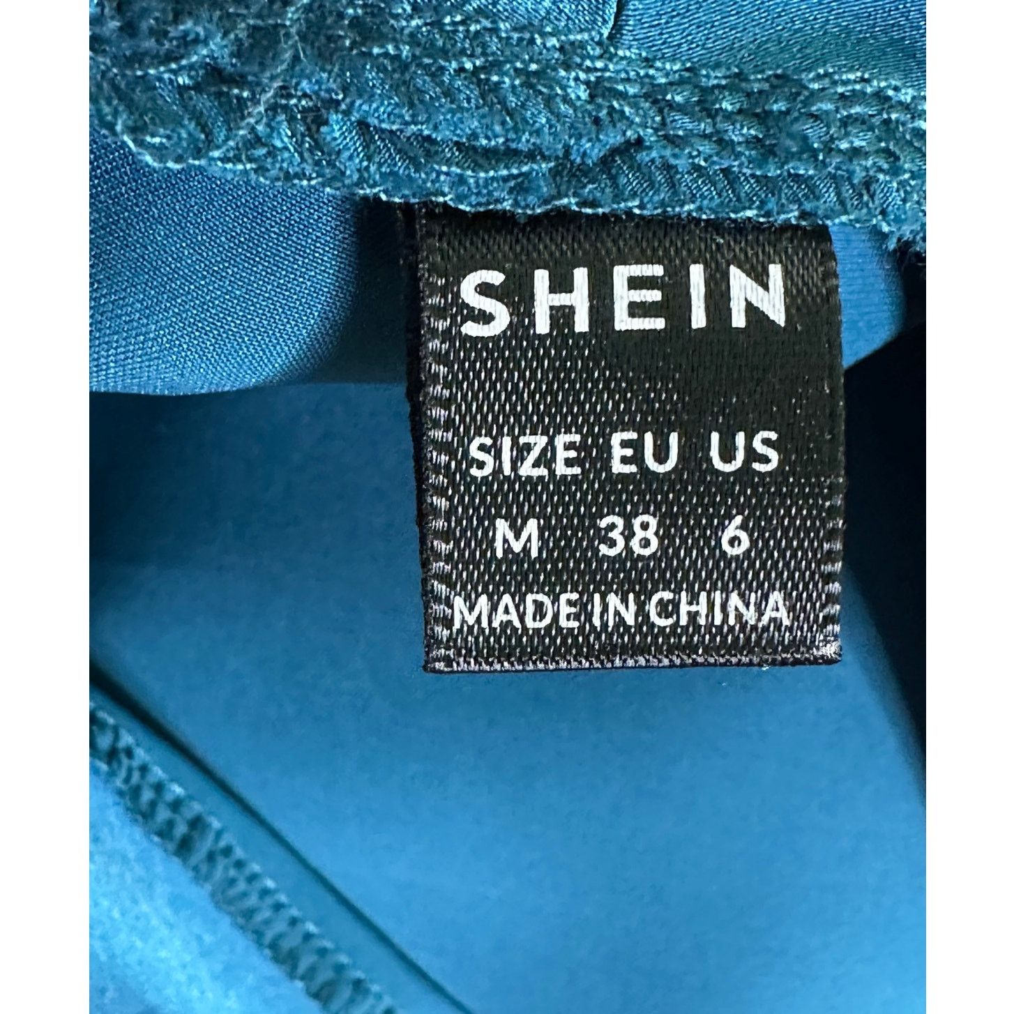 Shein Shein teal crossed front draped blouse size 6 Size M / US 6-8 / IT 42-44 - 3 Thumbnail