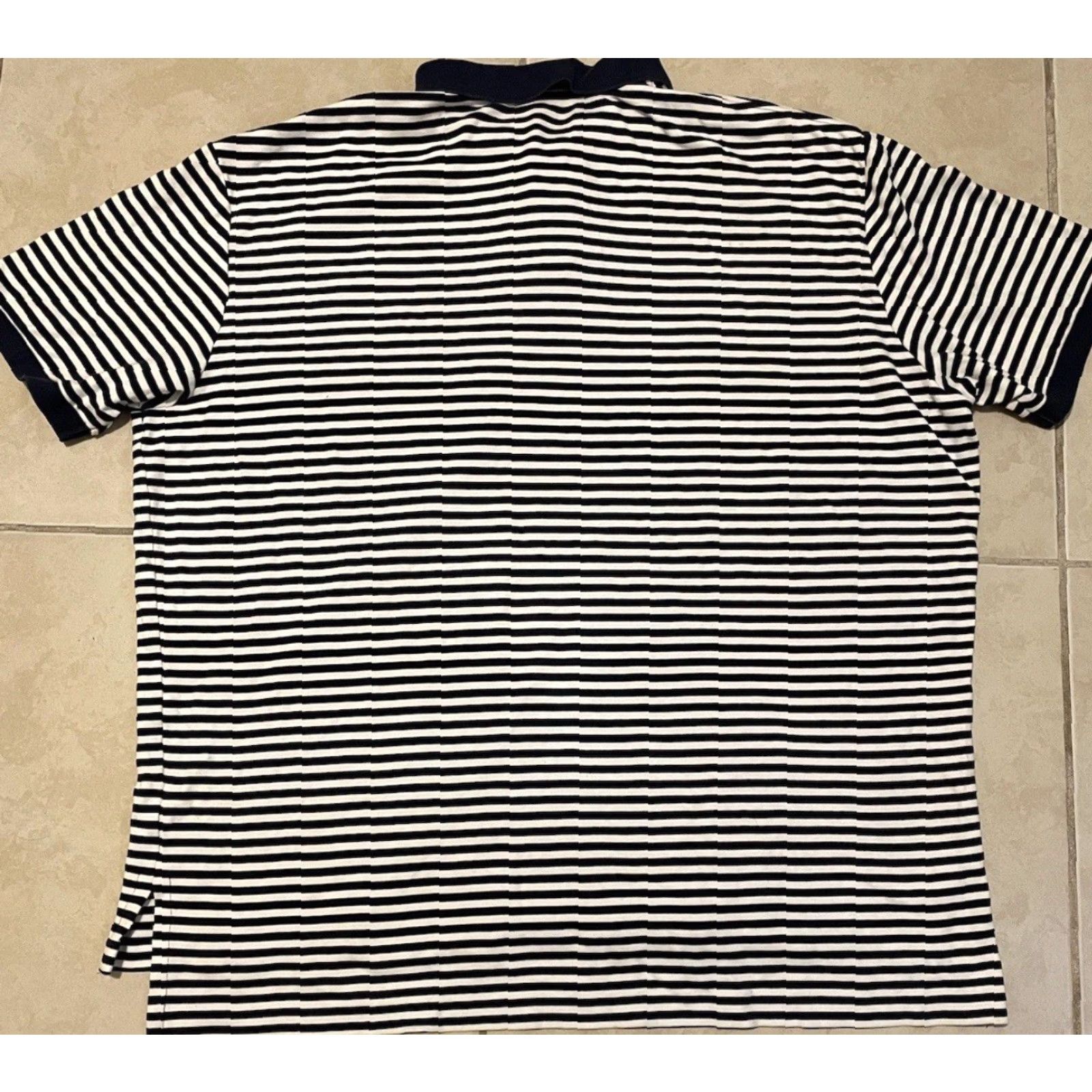 Polo Ralph Lauren VINTAGE Polo Ralph Lauren Striped Shirt 2XL Men Short Sleeve Button-Up Blue/White Nautical Sailing Sports 90s Retro USA Polo Ralph Lauren Size US XXL / EU 58 / 5 - 5 Thumbnail