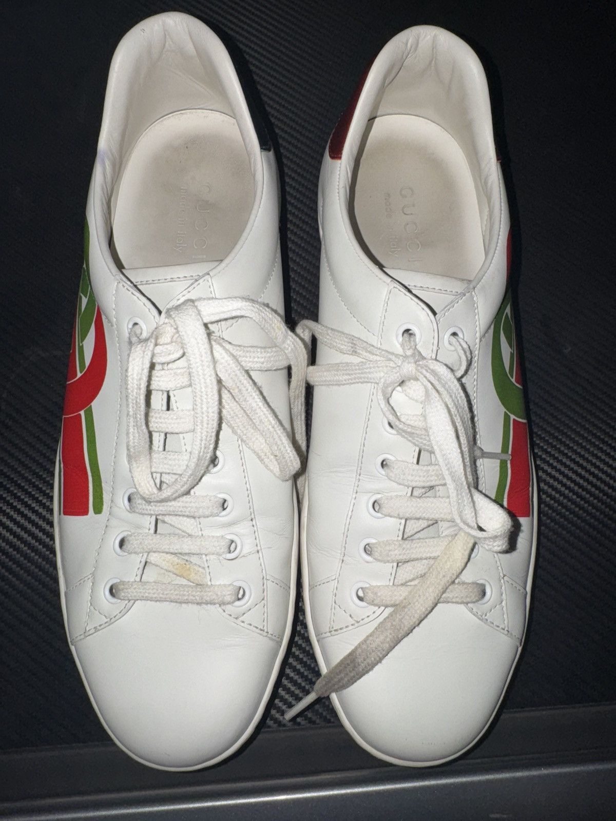 Gucci Gucci Ace Interlocking G sneakers white green red Size US 9 / EU 42 - 3 Thumbnail