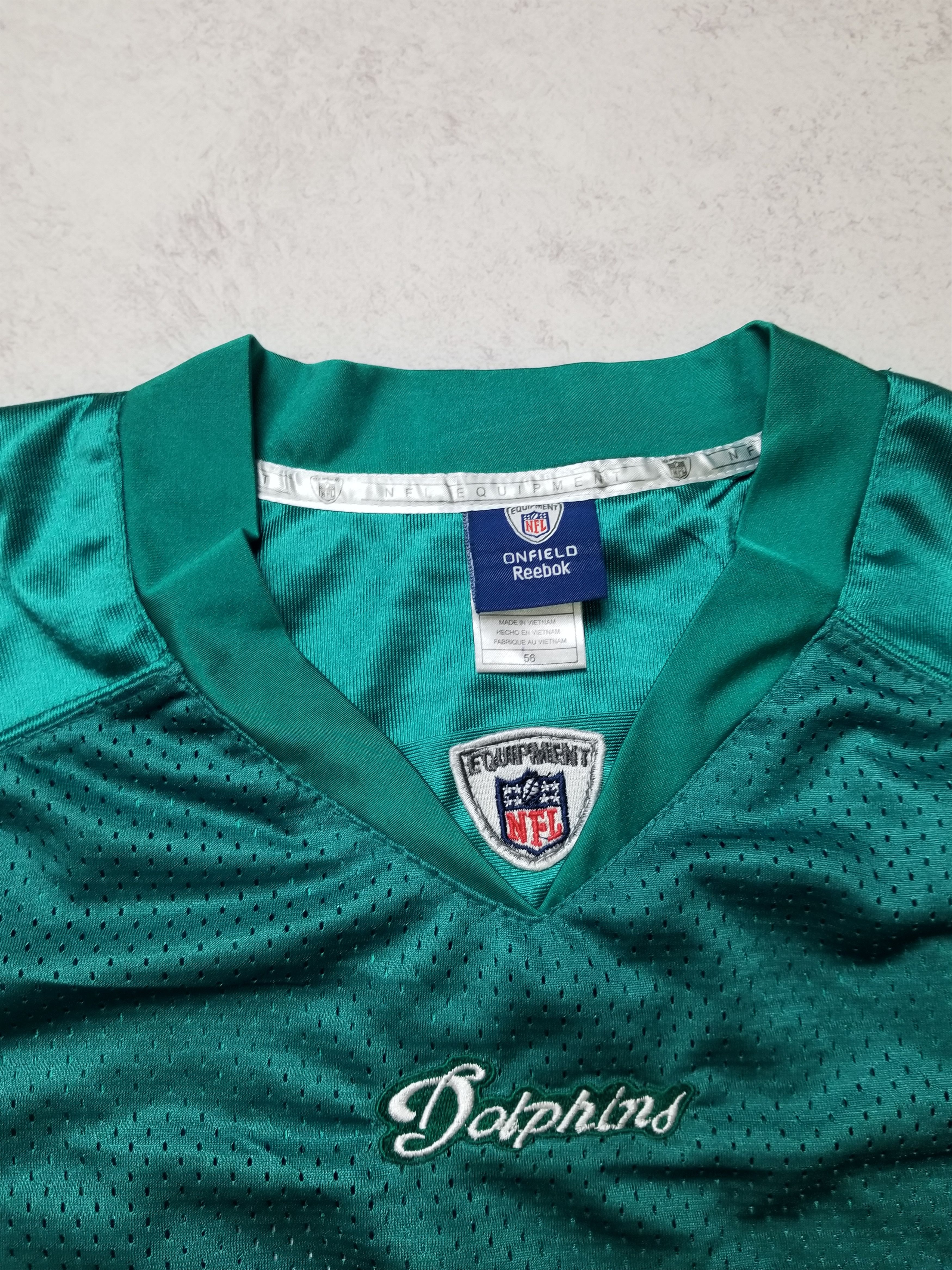 Reebok Miami Dolphins Jersey Blank Fins Teal Sewn Men's Size 56 Size US XL / EU 56 / 4 - 8 Thumbnail