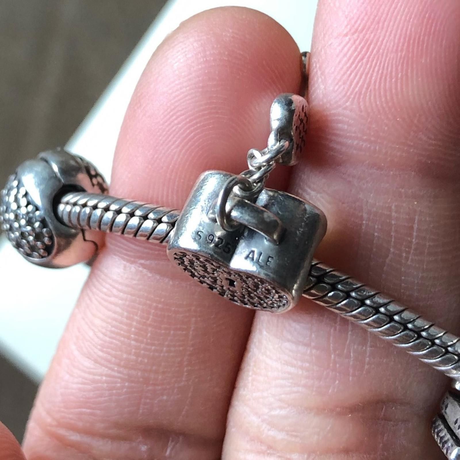 pandora Pandora Snake Bracelet w/ 5 Pandora Charms Size ONE SIZE - 5 Thumbnail