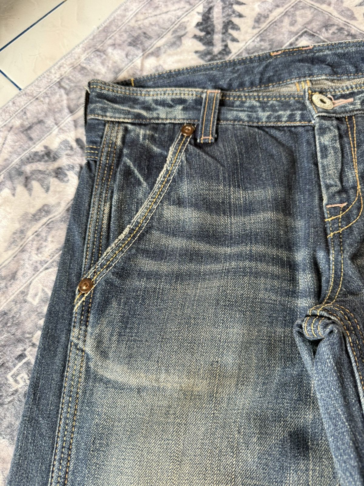 Japanese Brand JohnBull Japan Carpenter Wide Leg Flared Jeans Size US 29 - 14 Thumbnail