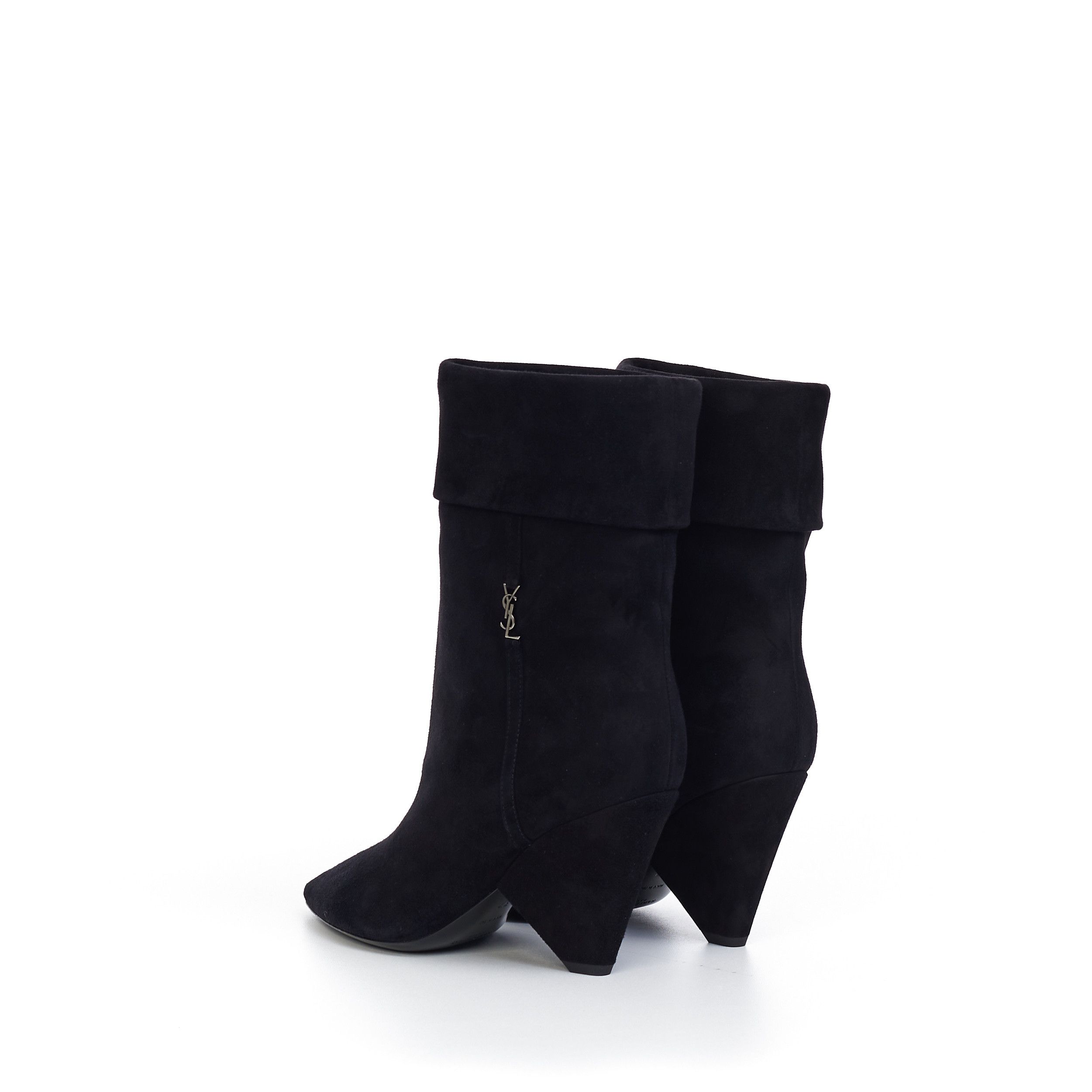 Saint Laurent Paris Niki Ankle Booties In Black Suede Size US 8.5 / IT 38.5 - 5 Thumbnail