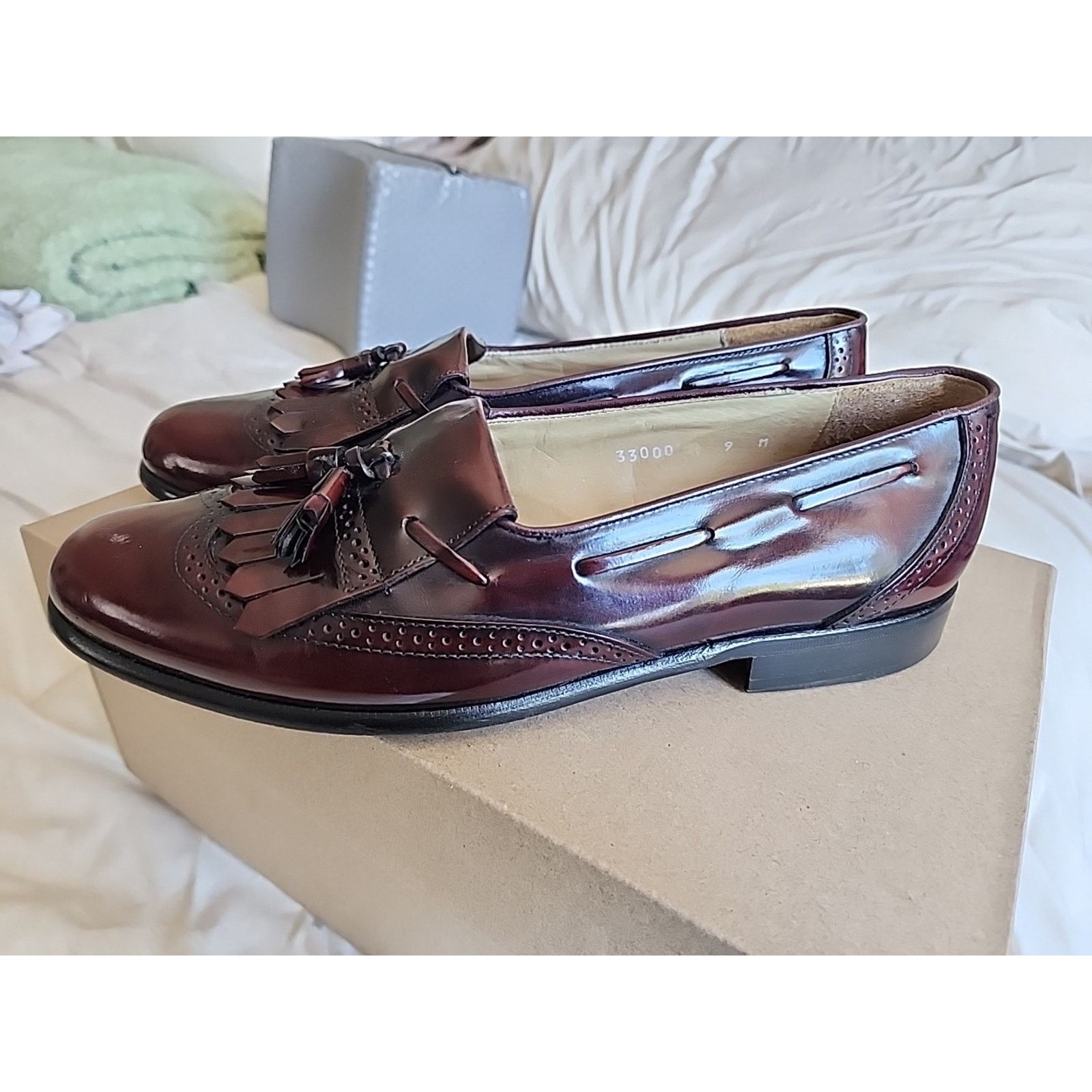 Nordstrom Made In Italy Men's Brown Tassel Loafers Size