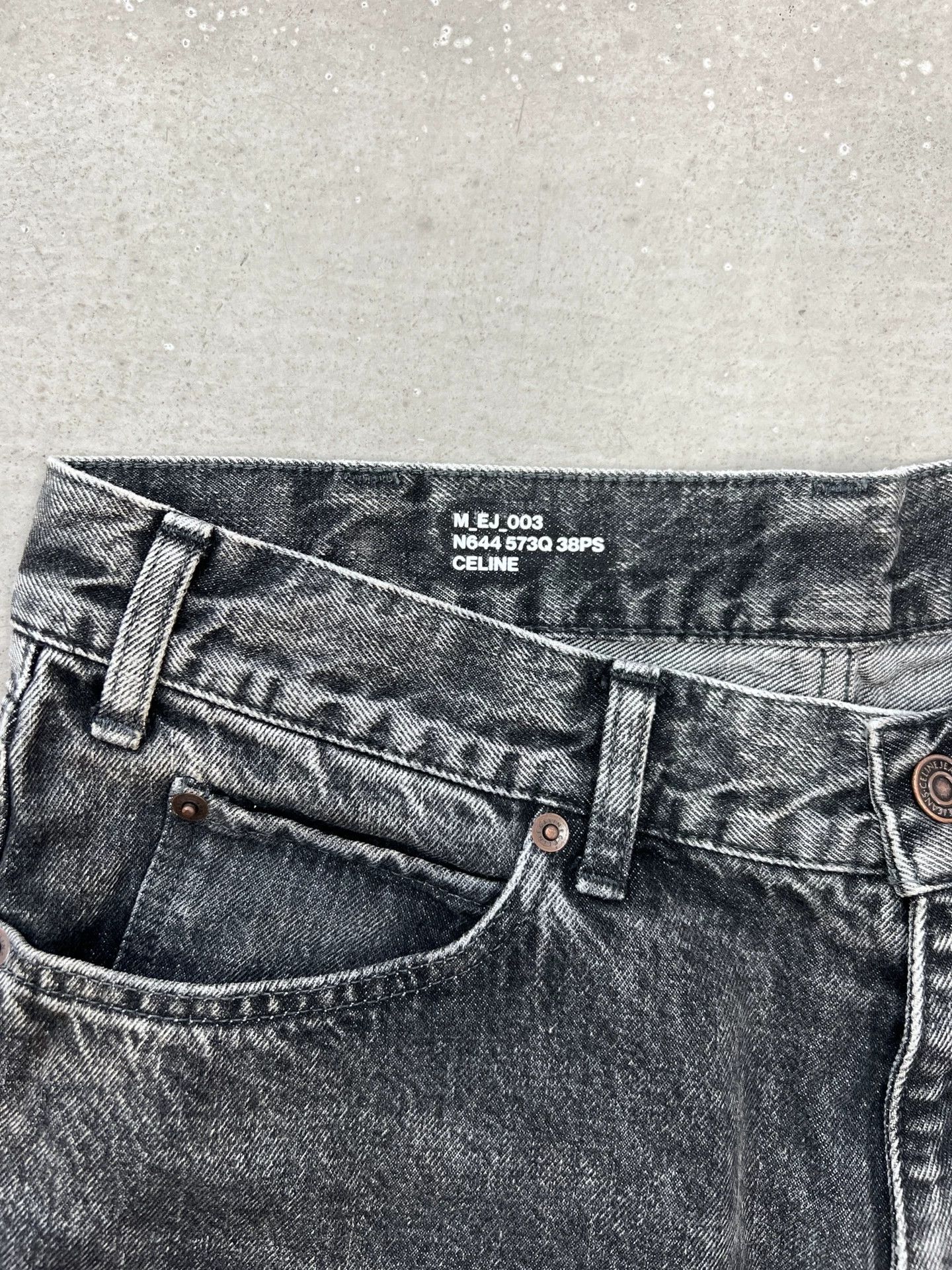 Celine celine black wide-leg denim pants 22ss Size US 32 / EU 48 - 3 Thumbnail