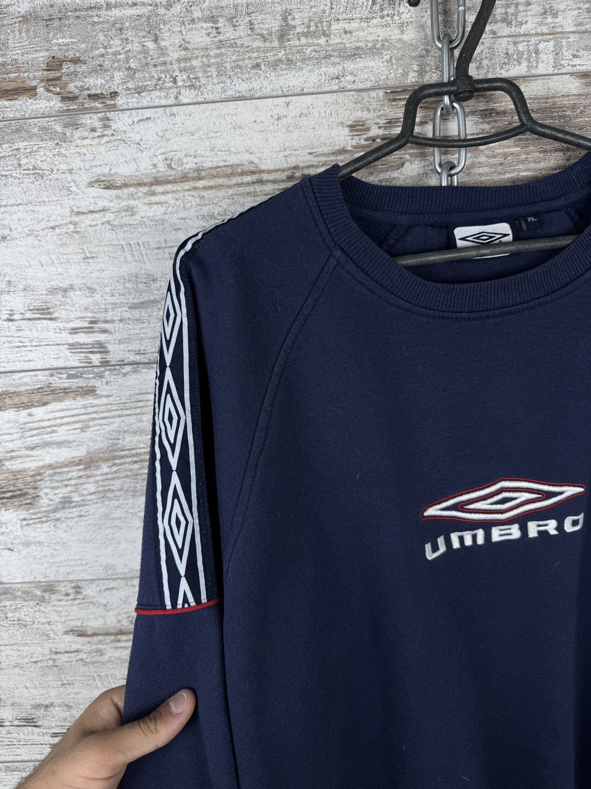 Umbro × Vintage Mens Vintage Umbro Sweatshirt big logo center jacket tee Size US XL / EU 56 / 4 - 5 Thumbnail