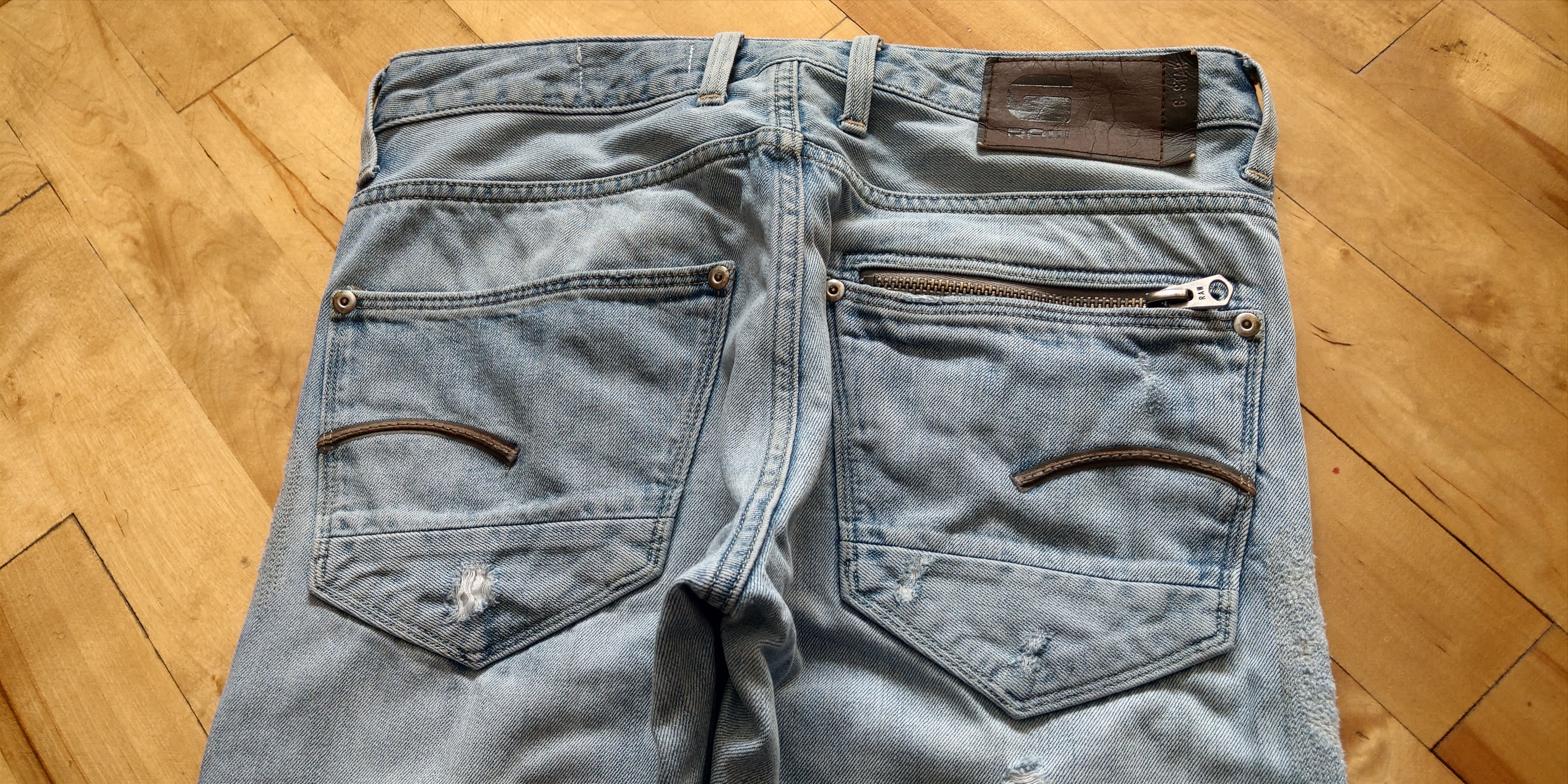 G-Star Mid Skinny Raw Denim Pants Baggy Distressed Goth y2k G-STAR Size US 31 - 9 Thumbnail