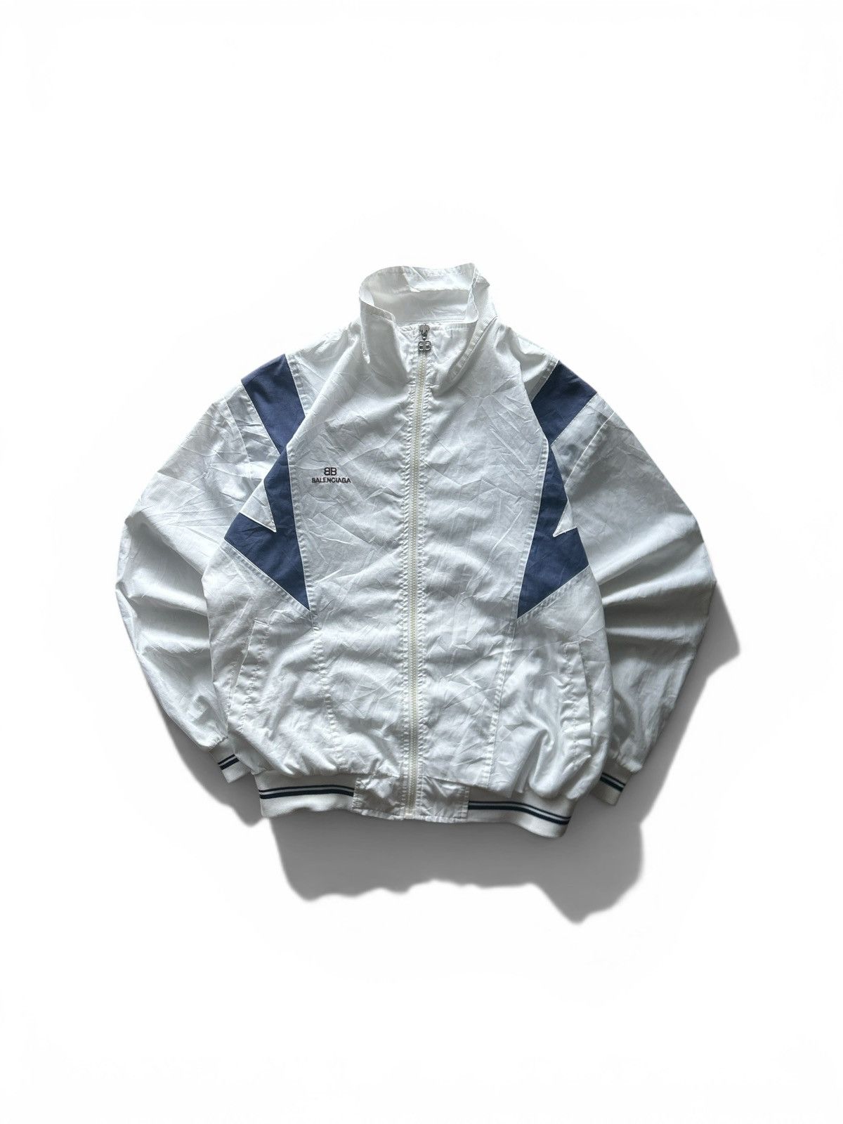 Balenciaga 💥VINTAGE Balenciaga Paris Sporty Windbreaker Jacket Size US L / EU 52-54 / 3 - 1 Thumbnail