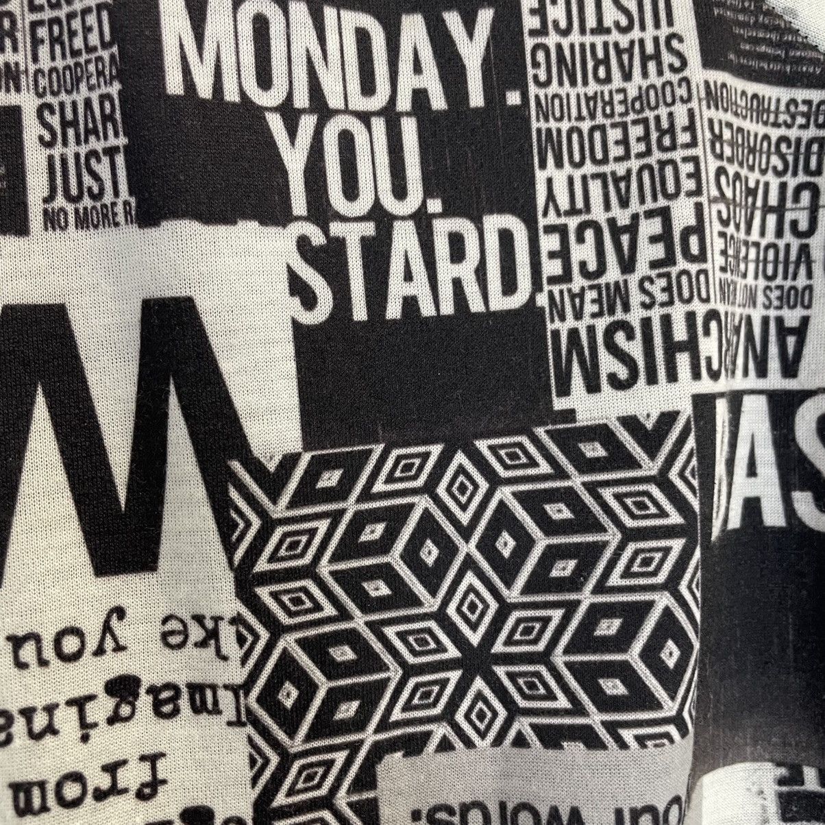 20471120 SHISKY NEWSPAPER WORDING ANARCHY SEDITIONARIES PUNK JACKET Size US S / EU 44-46 / 1 - 20 Thumbnail