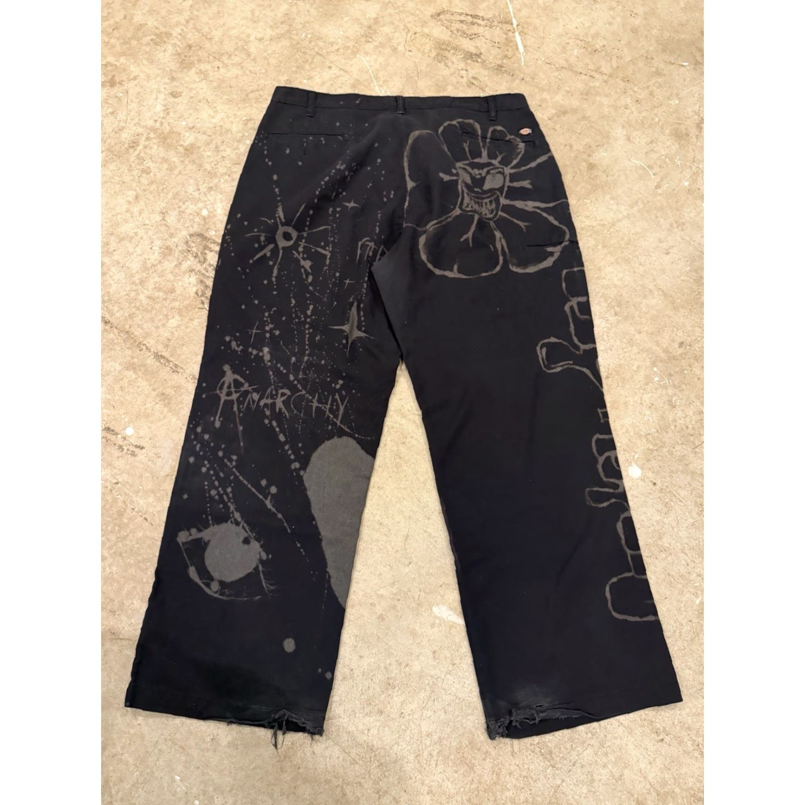 Dickies Dickies Pants Mens 38x30 Black CUSTOMIZED Paint Splatter Size US 38 / EU 54 - 2 Thumbnail