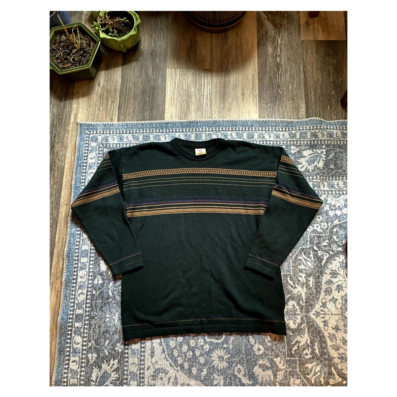 Vintage Vintage 90s County Seat Heritage Dark Green Sweater Medium Size M / US 6-8 / IT 42-44 - 2 Thumbnail