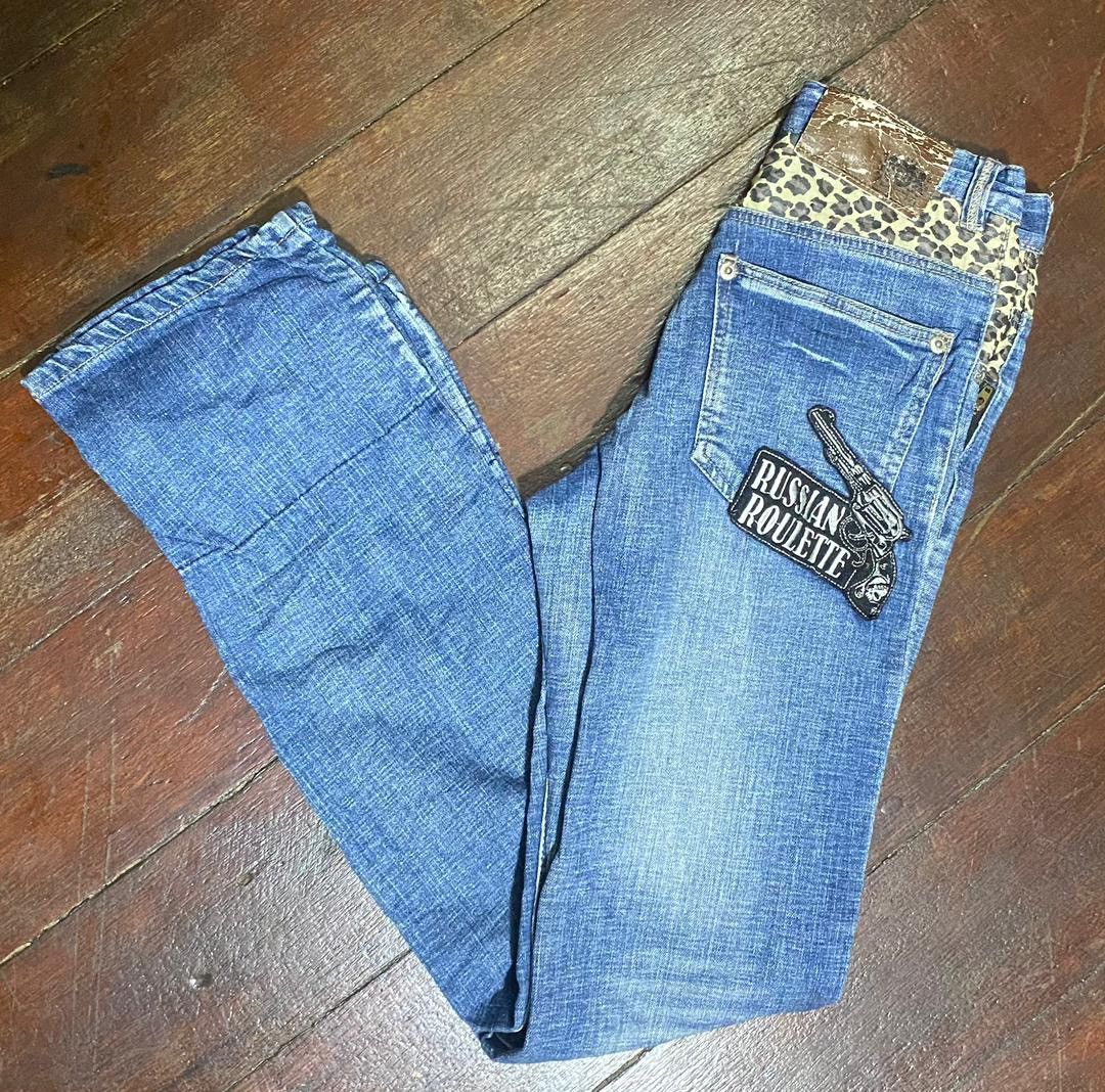 Japanese Brand Unisex🔥Unbrand denim with patches pants jeans Size 27" / US 4 / IT 40 - 1 Thumbnail