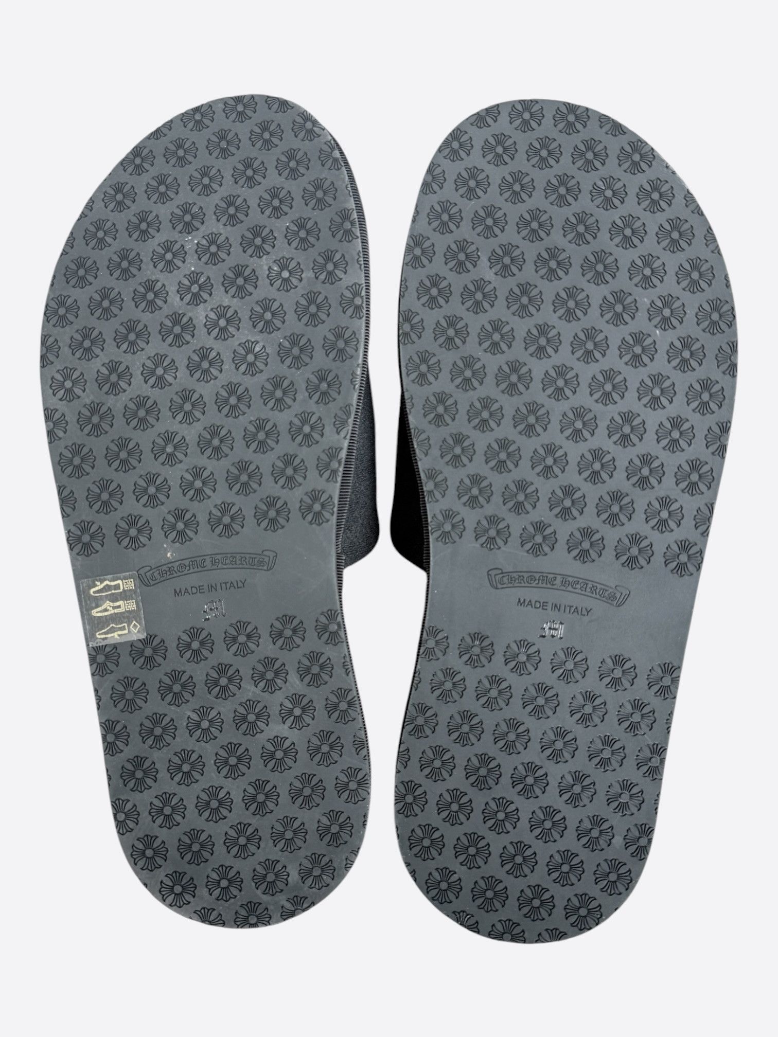 Chrome Hearts Chrome Hearts Black & White Horseshoe Logo Slippers Size US 8 / EU 41 - 7 Thumbnail
