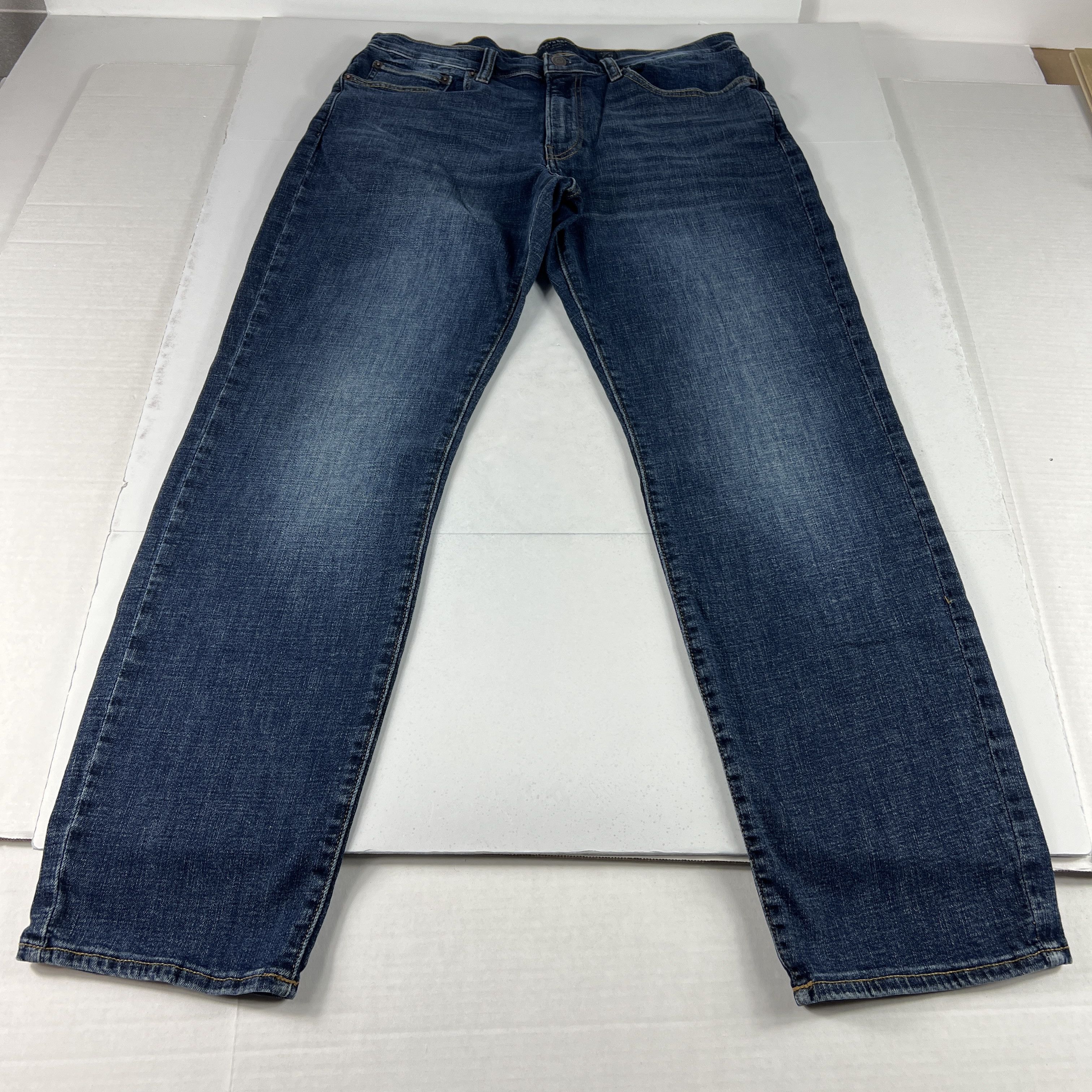 Lucky Brand Lucky Brand Jean 121 Slim Straight Blue Faded Stretch Denim Size US 33 - 1 Thumbnail