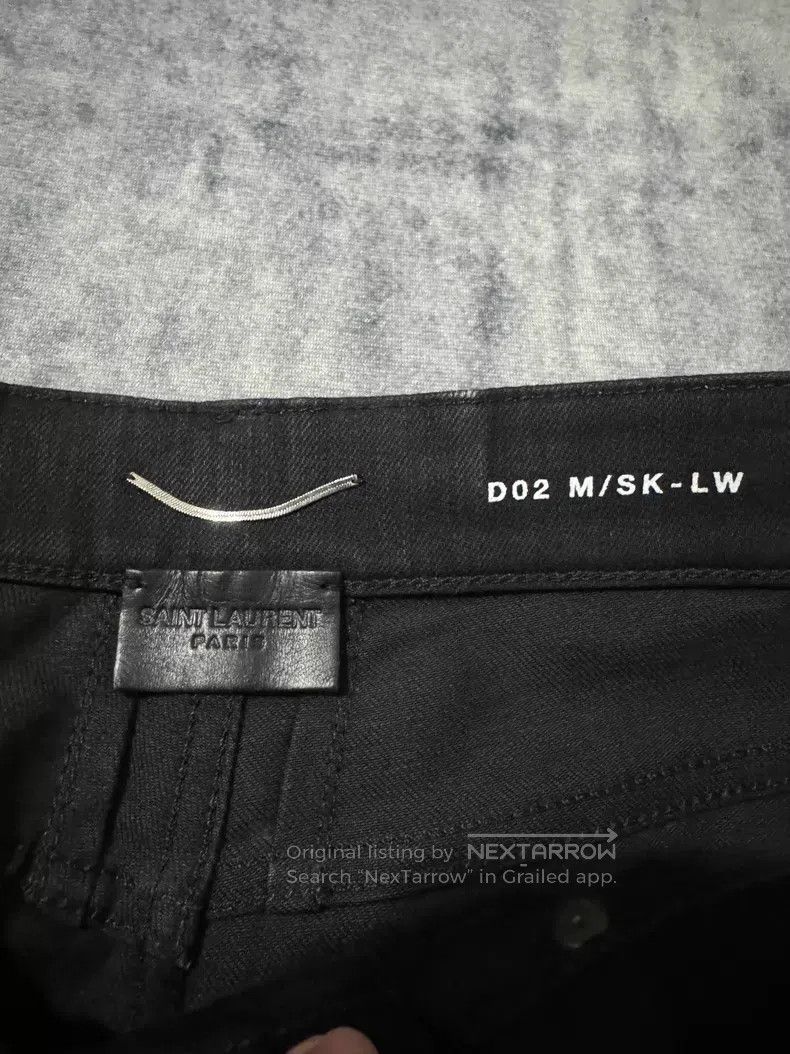 Saint Laurent Paris Saint Laurent Paris Coated Wax Cracked Destroyed Denim Pan Size US 30 / EU 46 - 7 Thumbnail