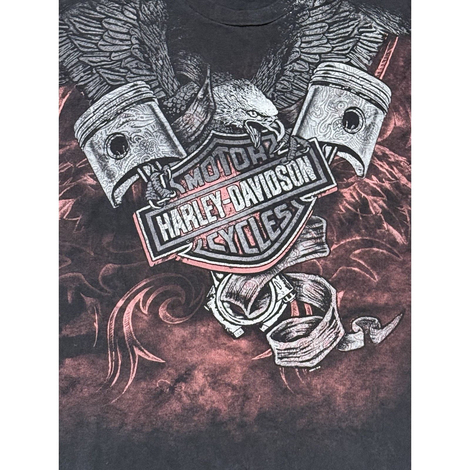 Harley Davidson Harley Davidson Y2K Style Eagle AOP 2011 Tee Shirt 2XL Size US XXL / EU 58 / 5 - 4 Thumbnail
